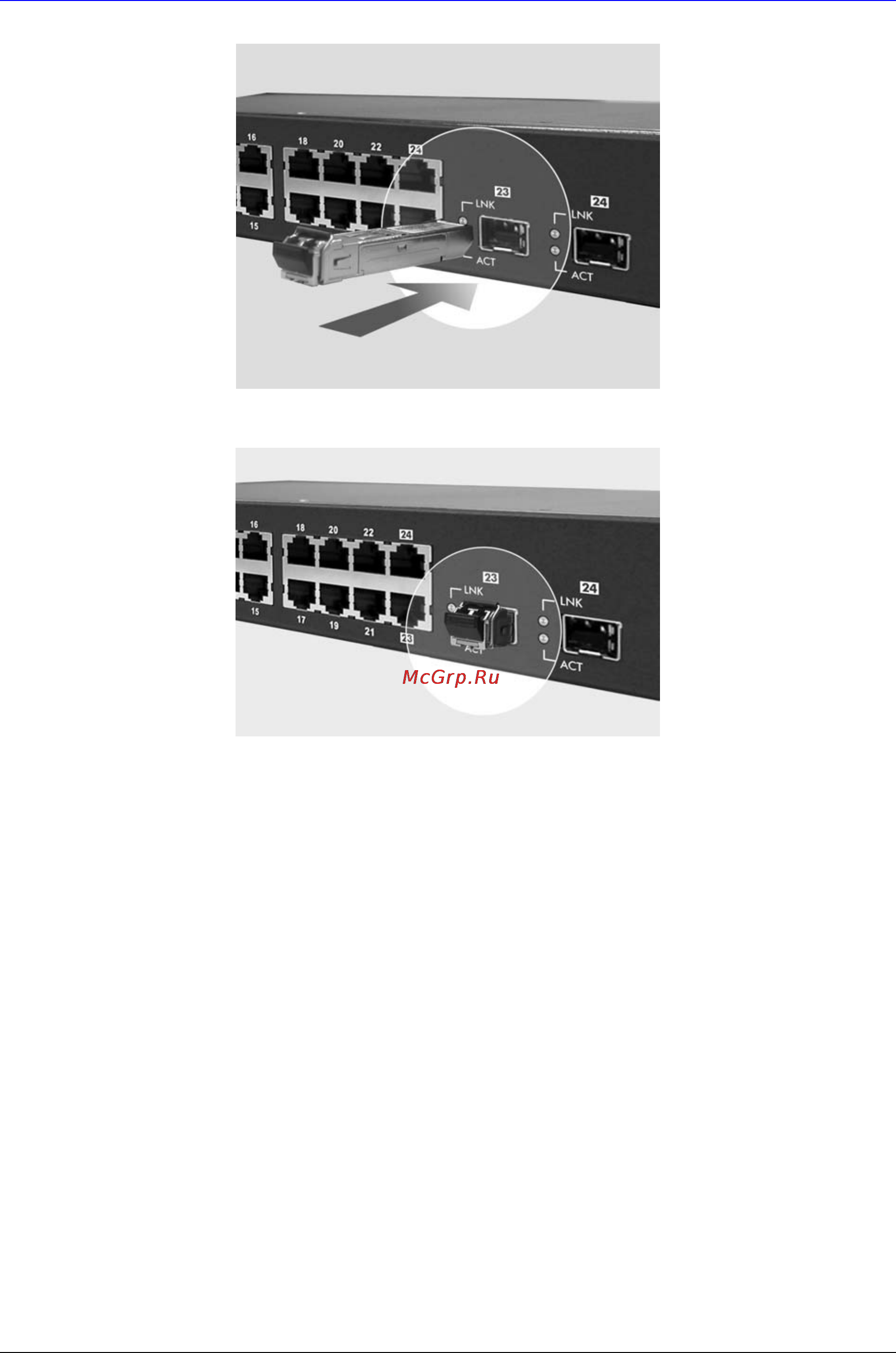 Zyxel GS-1124 EE [21/30] Pull the transceiver out of the slot