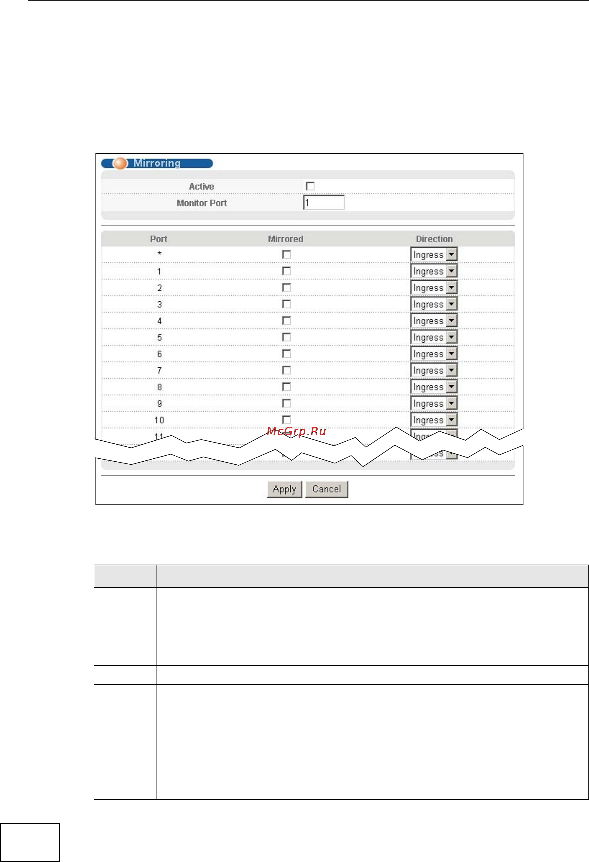 Zyxel GS2200-24P [154/360] The following table describes the labels in this screen