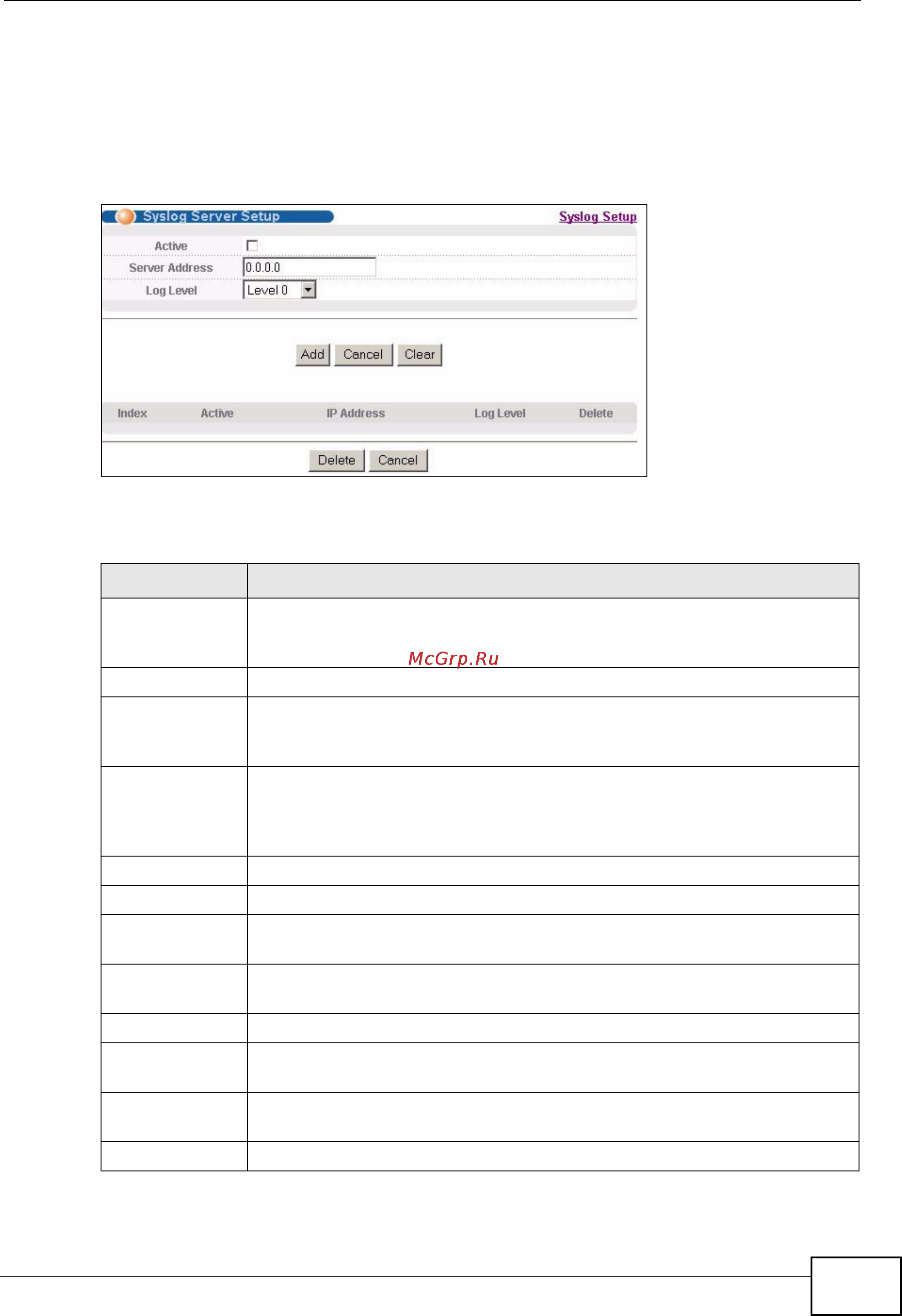 Zyxel GS2200-24P [309/360] Chapter 34 syslog