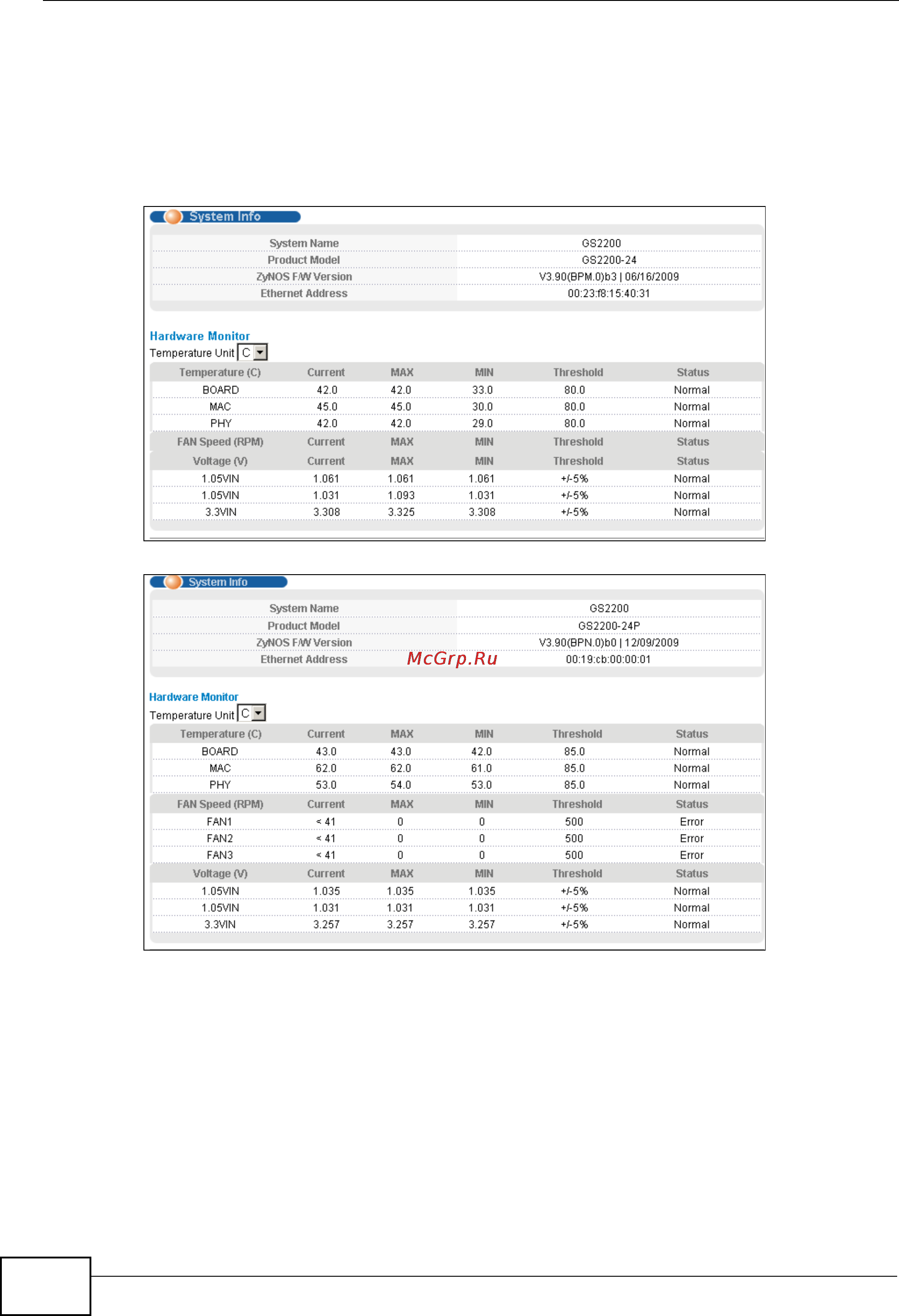 Zyxel GS2200-24P [74/360] System information