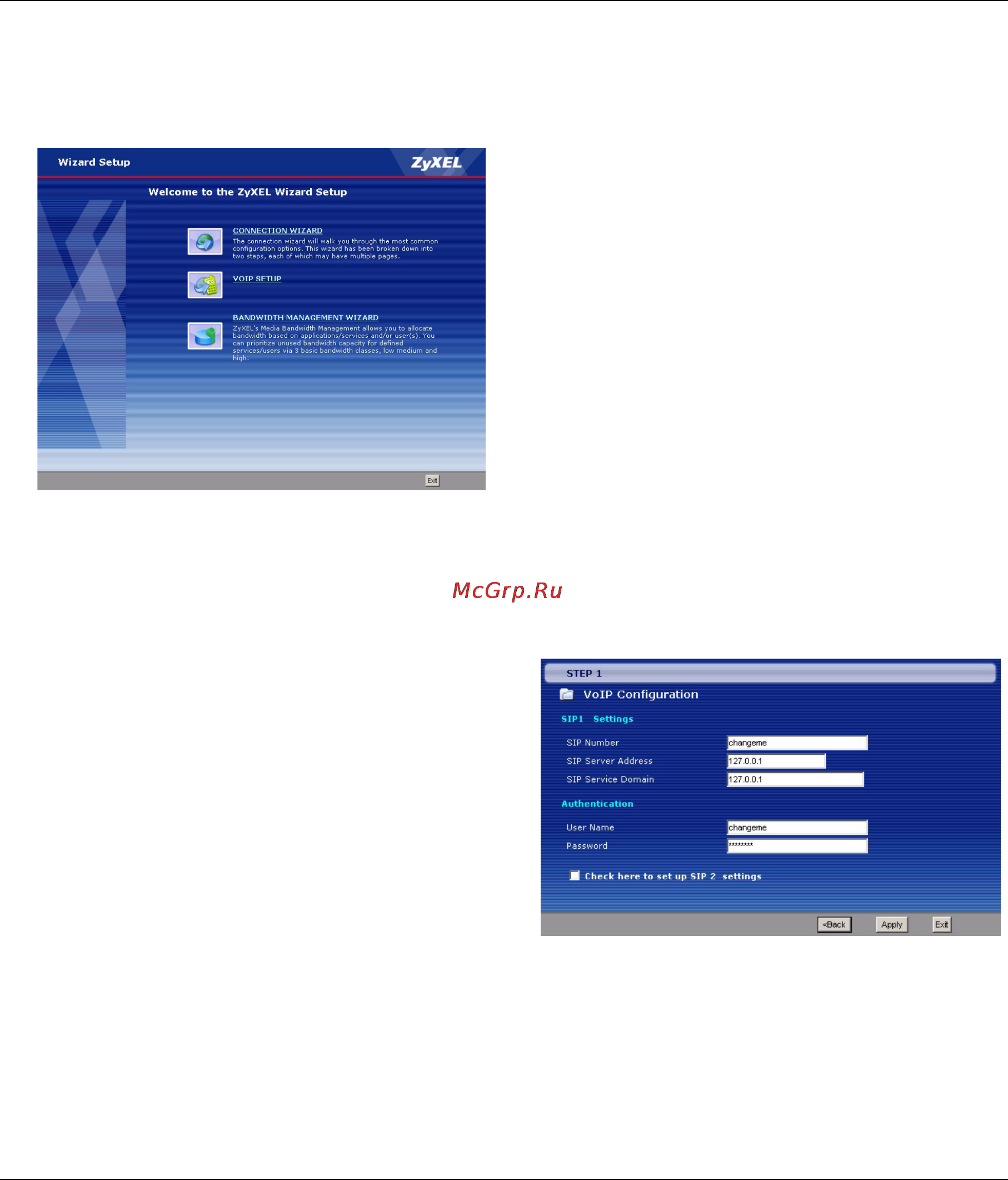 Zyxel P-2304R EE [8/13] Voip setup wizard