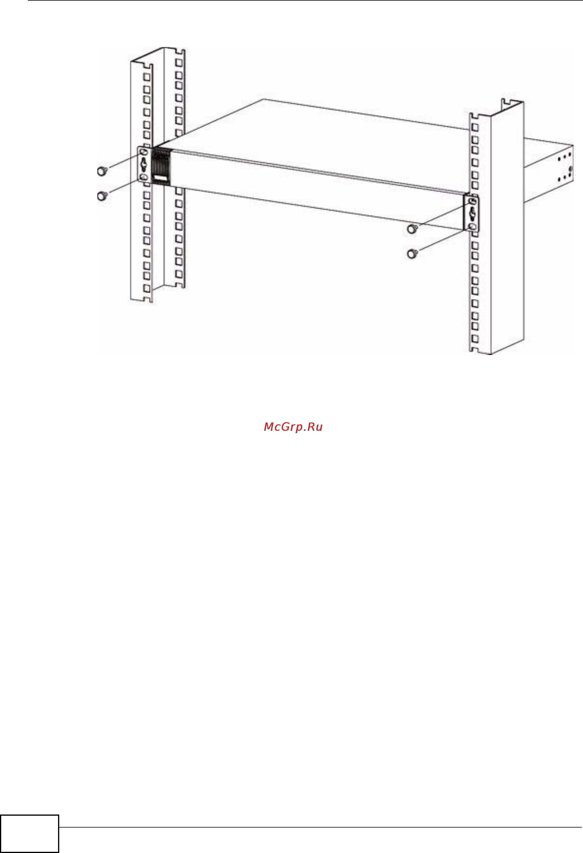 Zyxel ES1100-16 [20/30] Figure 9 mounting the switch on a rack es1100 24
