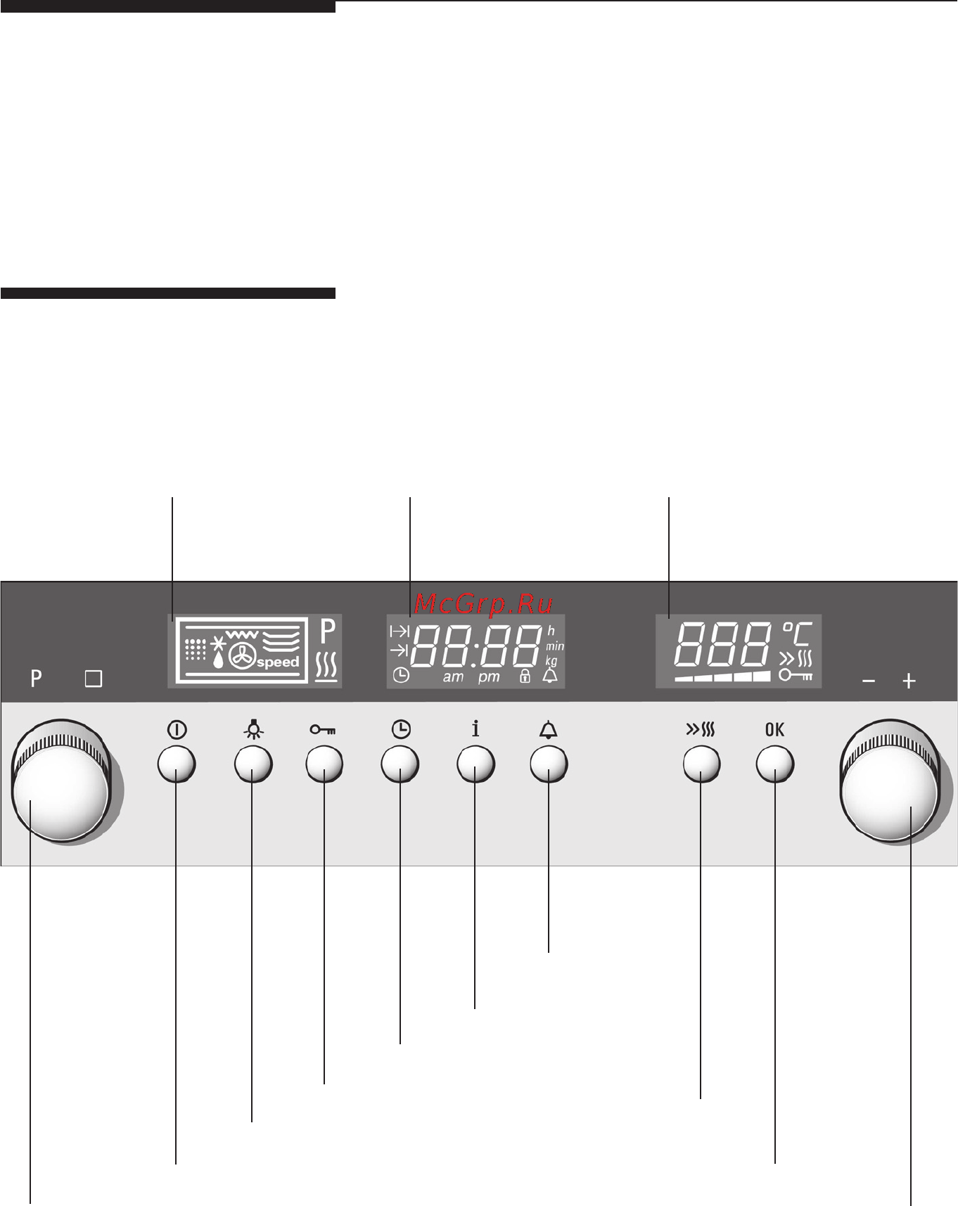 Siemens HB 76P570 [15/99] Панель управления