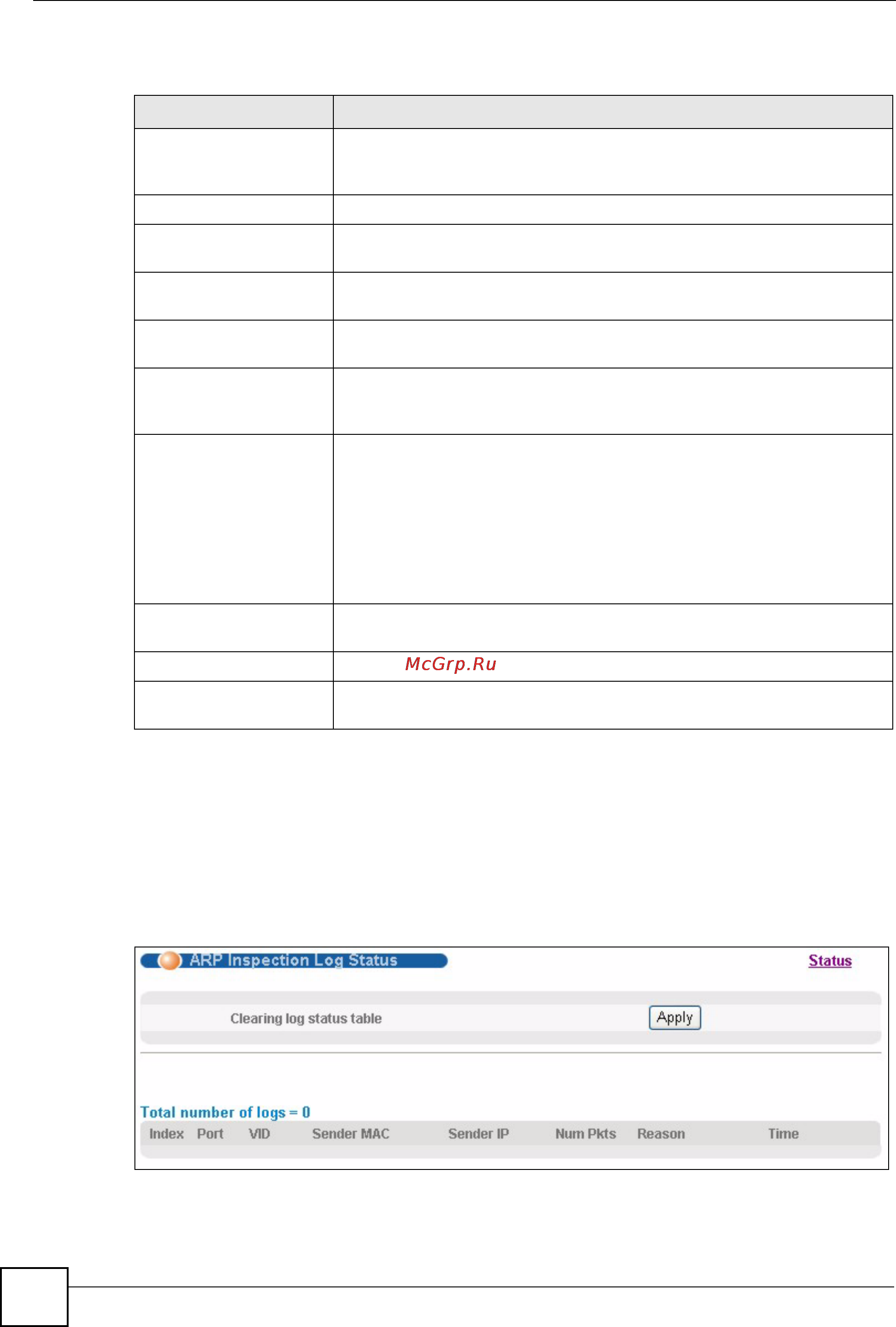 Zyxel ES-2024A [182/298] Log status