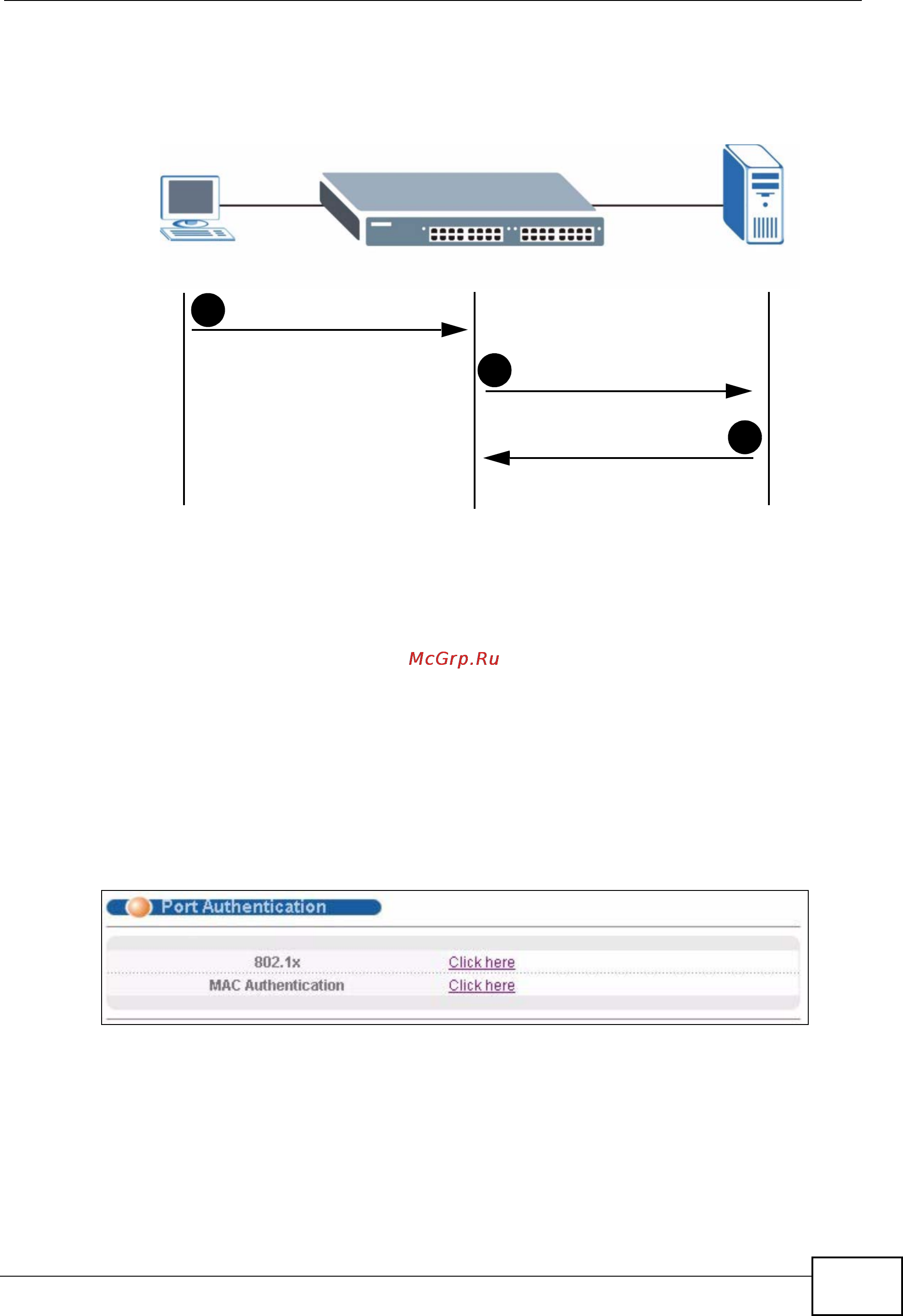Zyxel MES-3728 [167/388] Port authentication configuration