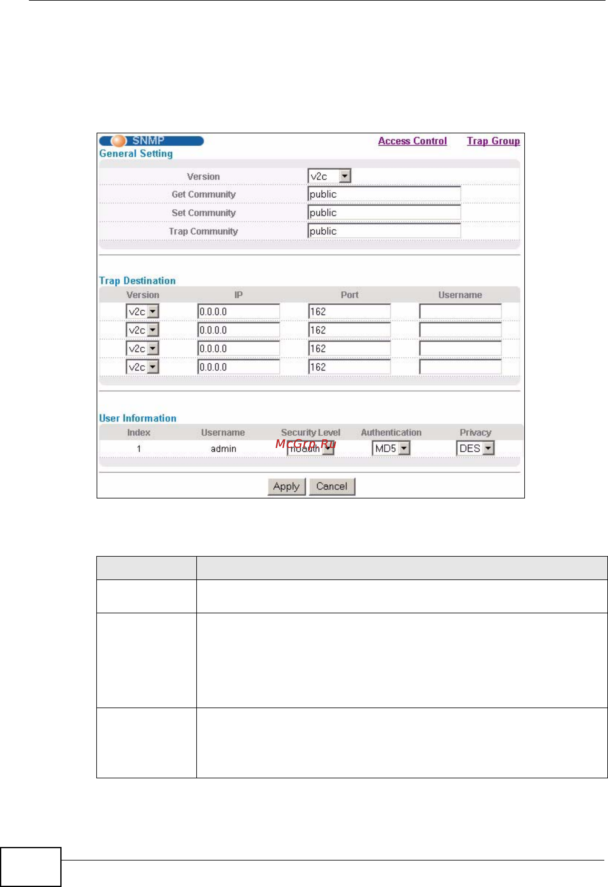 Zyxel MES-3728 [312/388] Configuring snmp