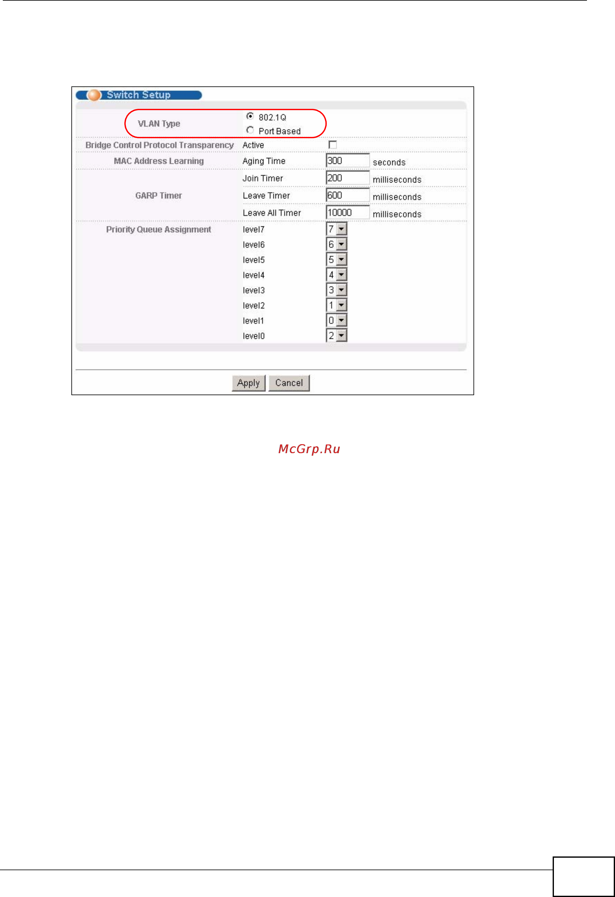 Zyxel MES-3728 [69/388] Figure 33 tutorial set vlan type to 802 q
