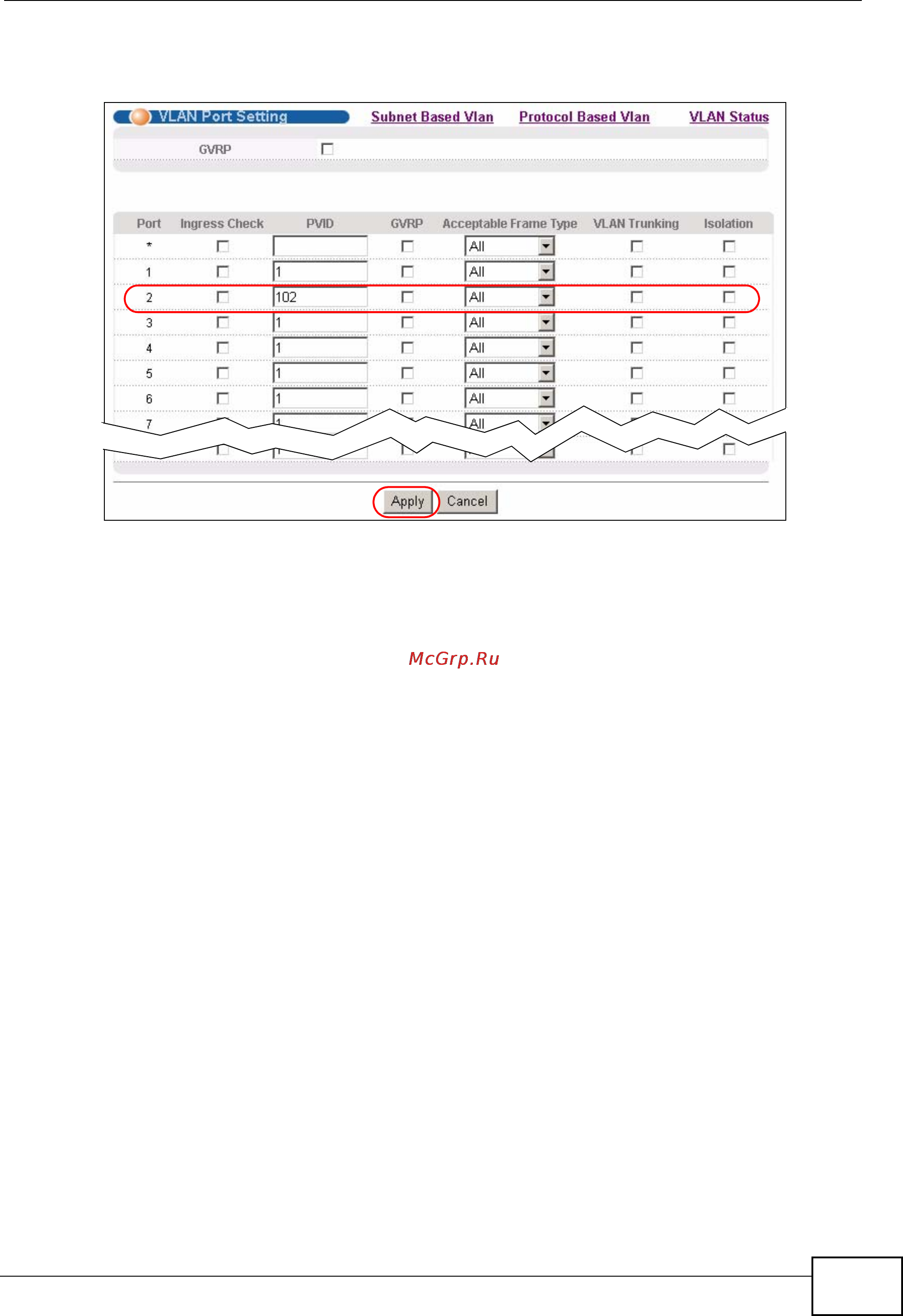 Zyxel MES-3728 [71/388] Configuring dhcp relay