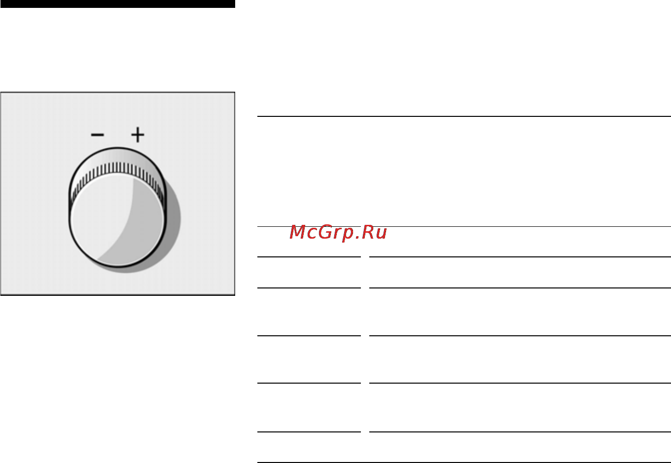 Siemens HB565560 [10/67] Поворотный переключатель
