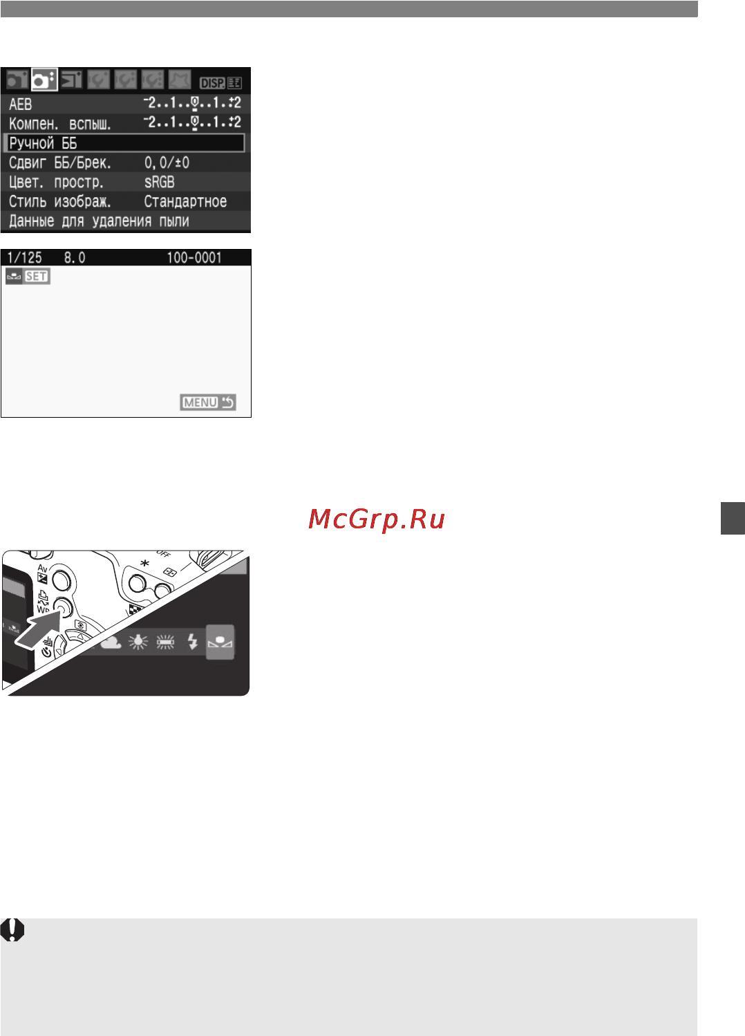 Canon EOS 1000D 18-55 Black Kit [91/196] Выберите пункт ручной бб