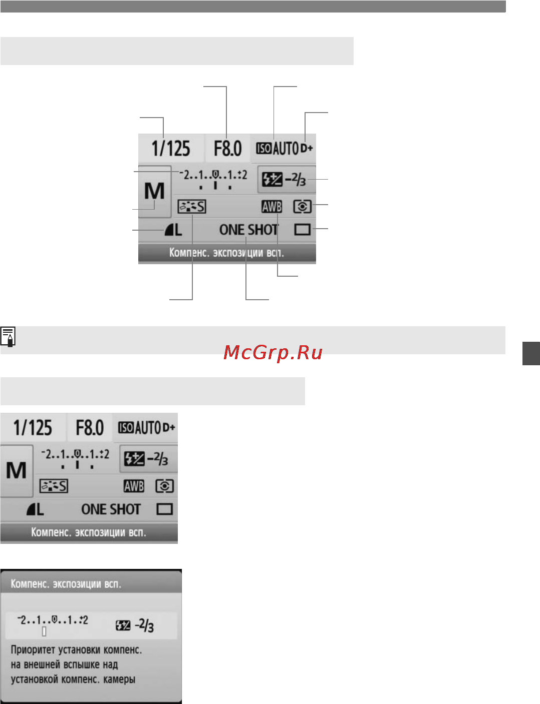 Canon EOS 500D EFS 18-55 [103/228] Компоненты экрана быстрого выбора