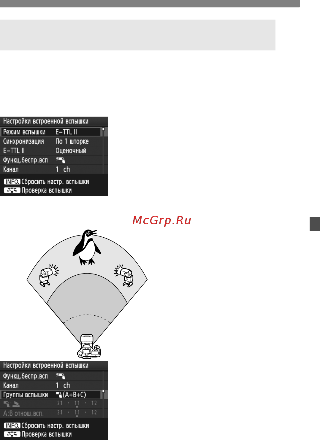 Canon EOS 7D Body [123/272] A b c использование нескольких ведомых вспышек speedlite как одно устройство