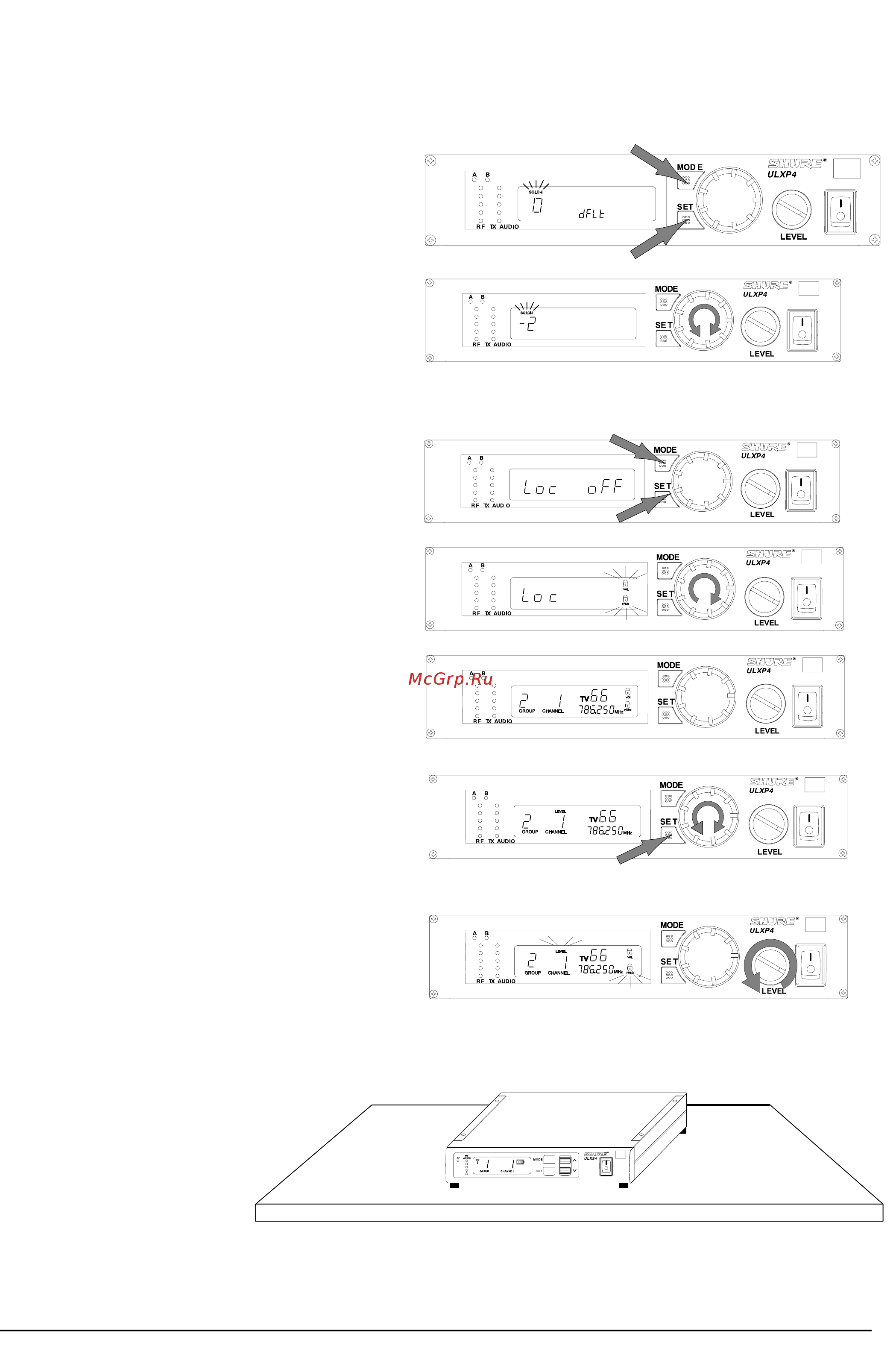 Shure Ulxp24/Beta 87a [12/19] Инсталляция приемника