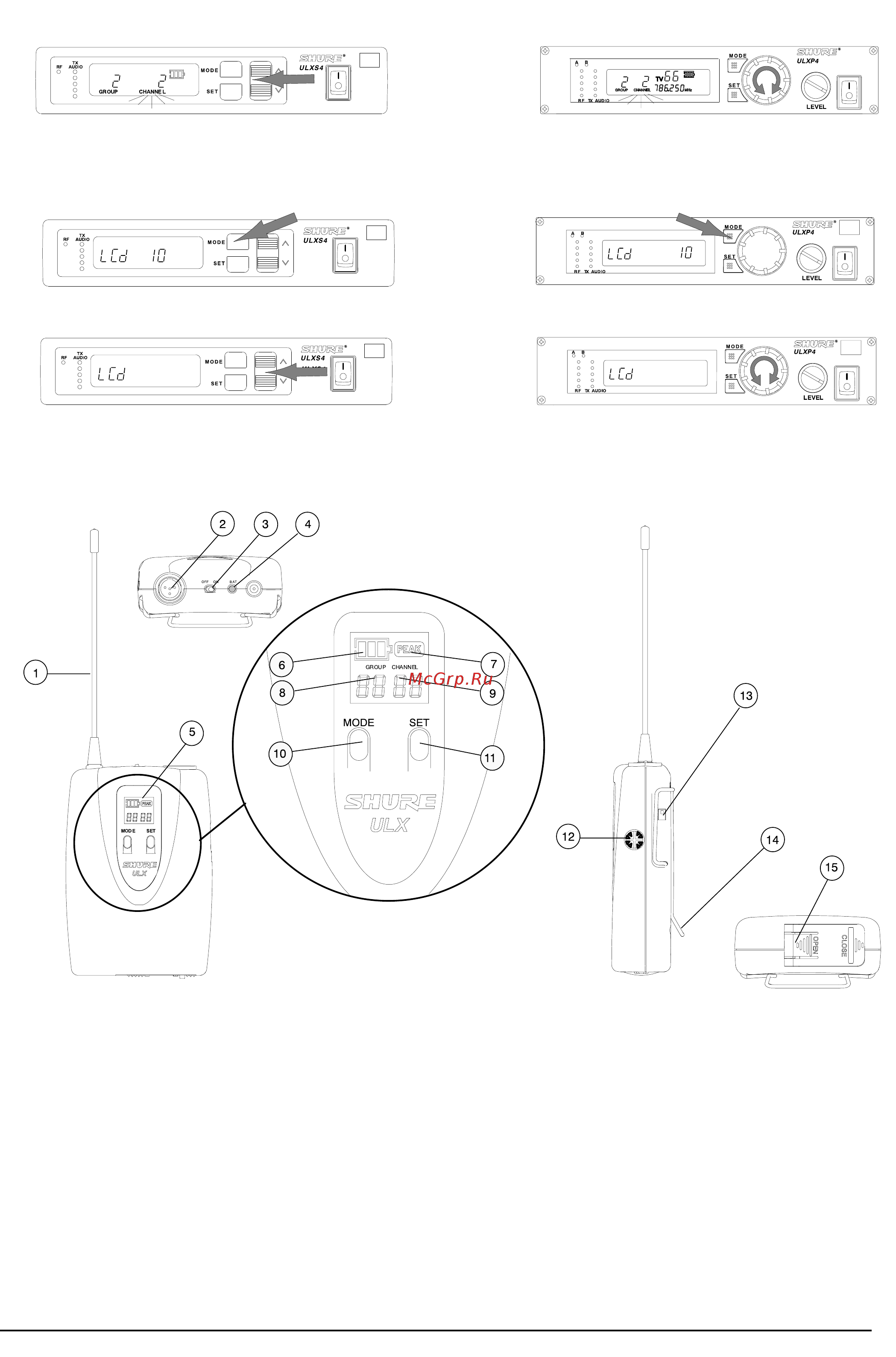 Shure Ulxp24/Beta 87a [6/19] Передатчик ulx1