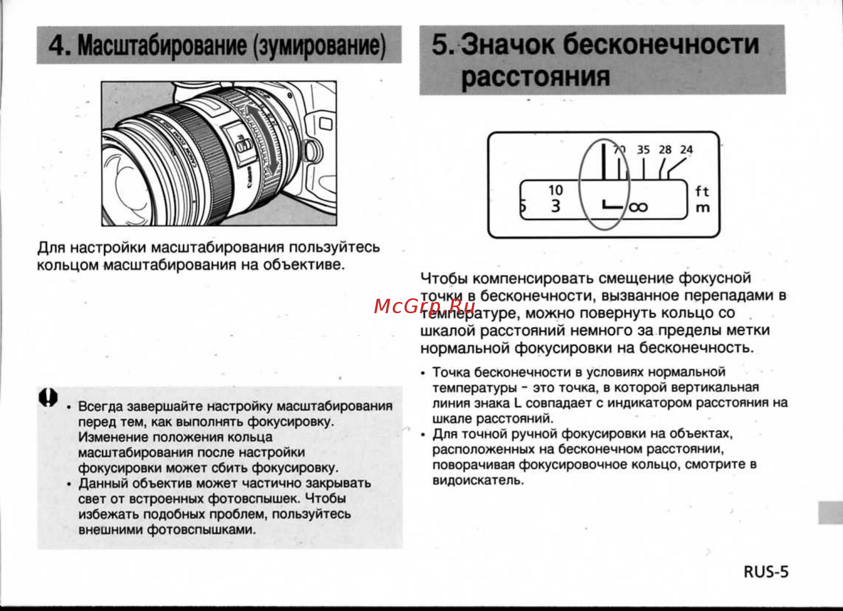 Canon EF24-70 F /2.8L USM [6/11] Значок бесконечности