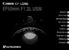 Canon EF50 1.2L USM Инструкция по эксплуатации