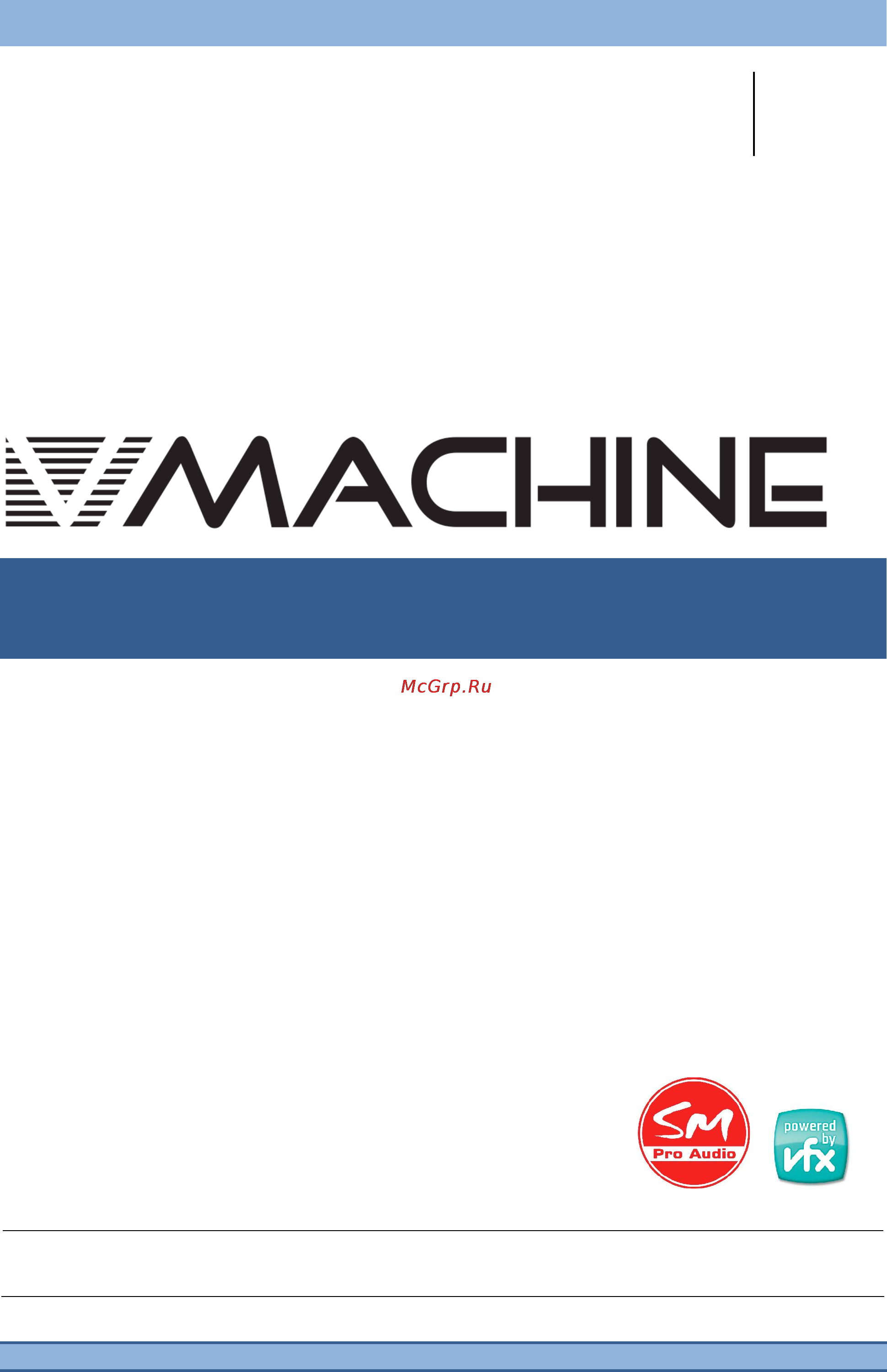 Sm Pro Audio V-MACHINE Инструкция по эксплуатации онлайн