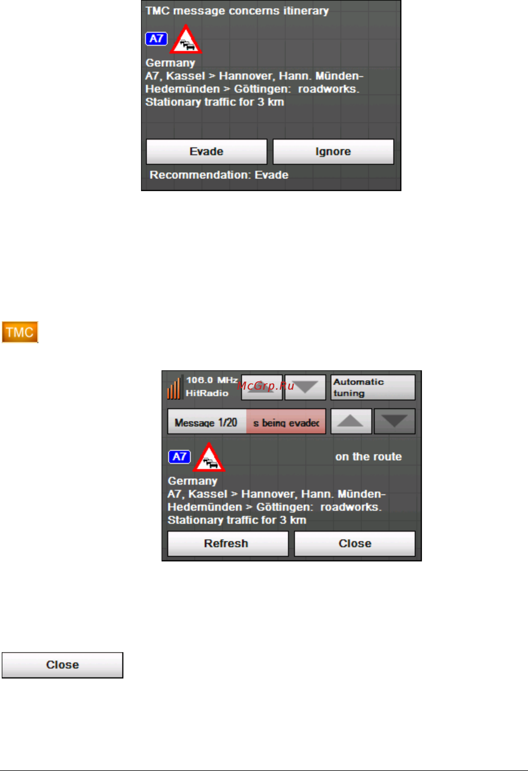 Sony NV-U50T [83/96] Considering tmc information for route calculation