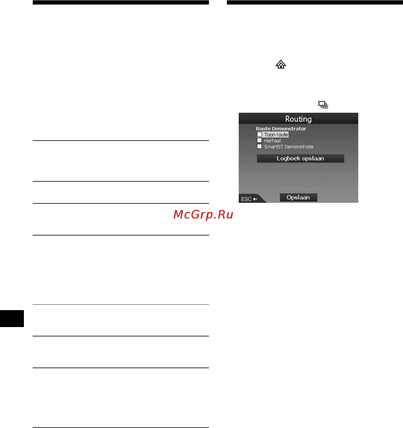 Sony NVX-P1 [120/204] Het pop upmenu van de 2d kaart gebruiken