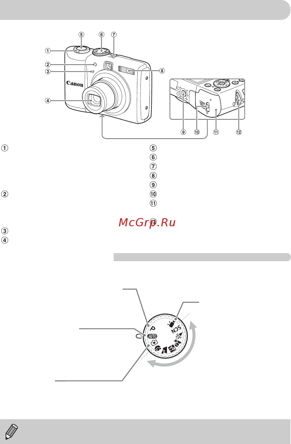 Canon A1100 IS Silver [40/131] Элементы камеры и их назначение