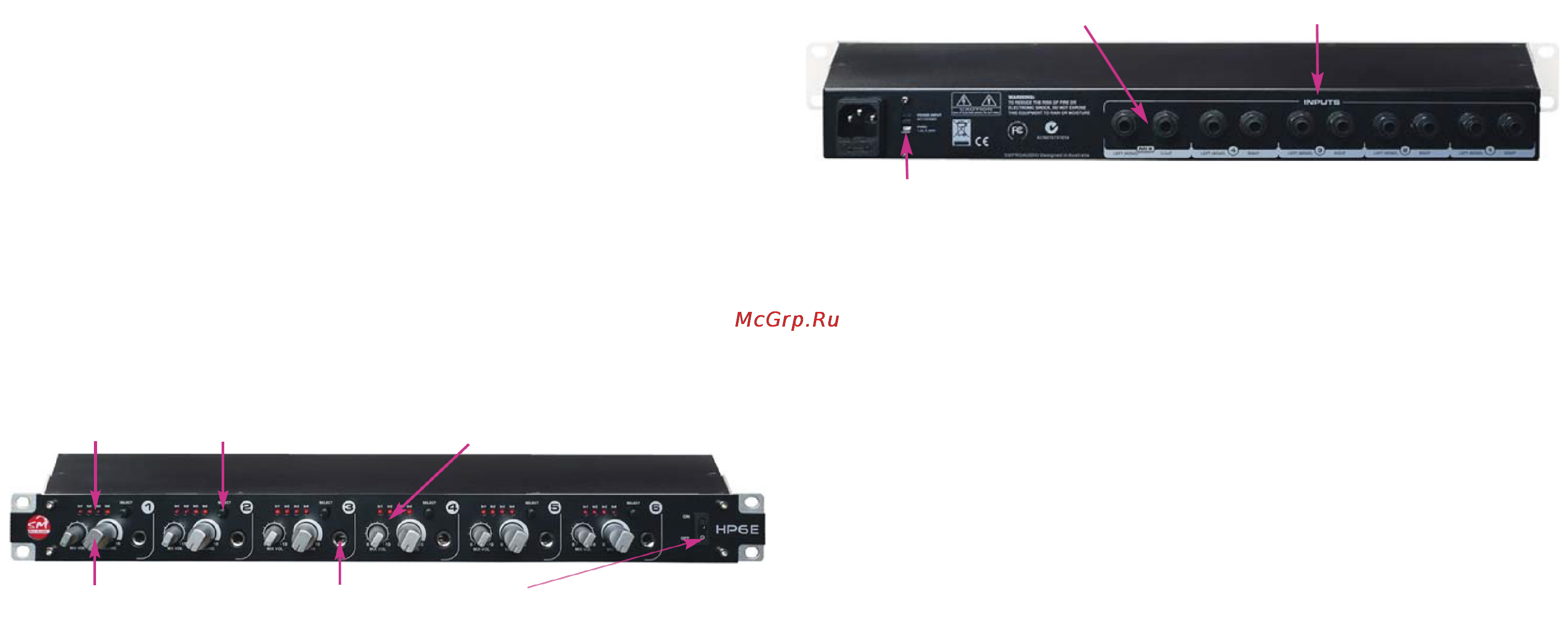 Sm Pro Audio HP6-E [3/4] Передняя панель предусилителя hp6e