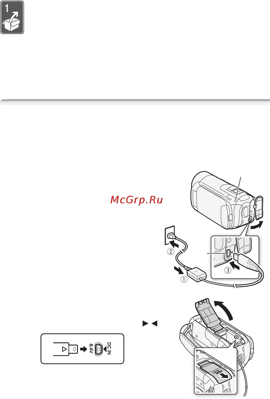 Canon Legria HF R106 E Kit [18/188] Зарядка аккумулятора