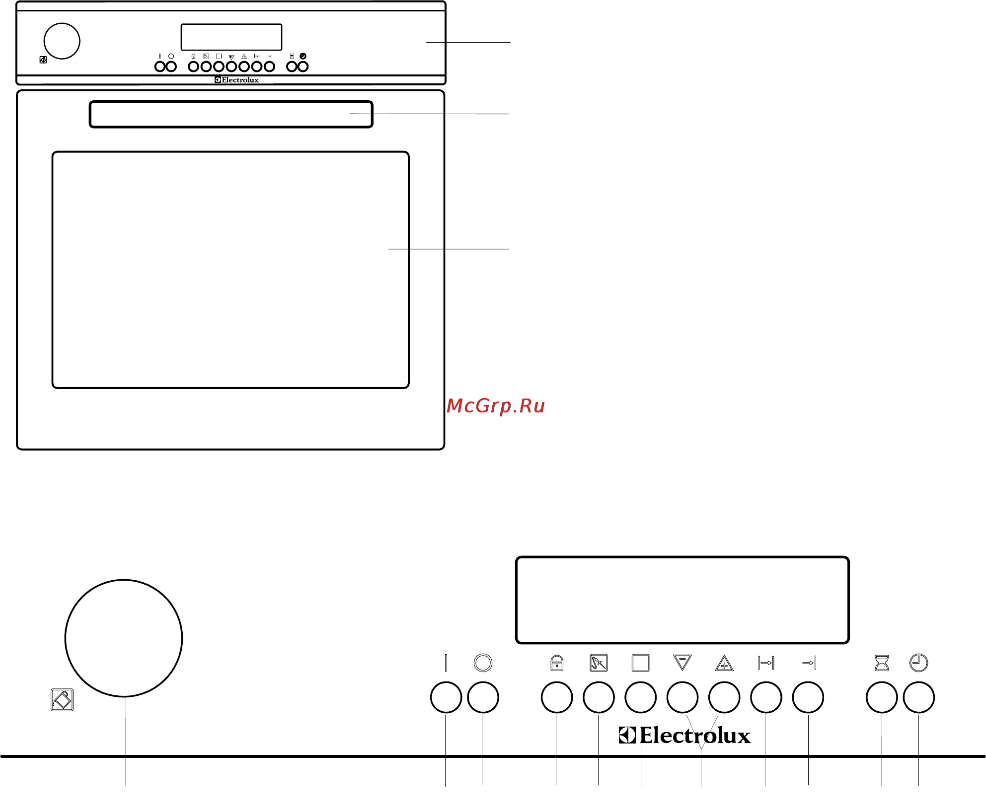 Electrolux EOB 998 [7/40] Контрольная панель