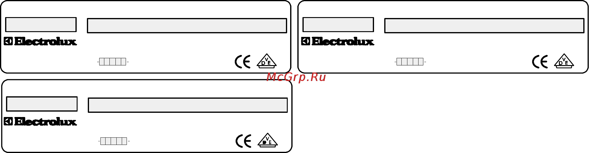 Electrolux EOB 977 [29/29] Таблички с техническими характеристиками