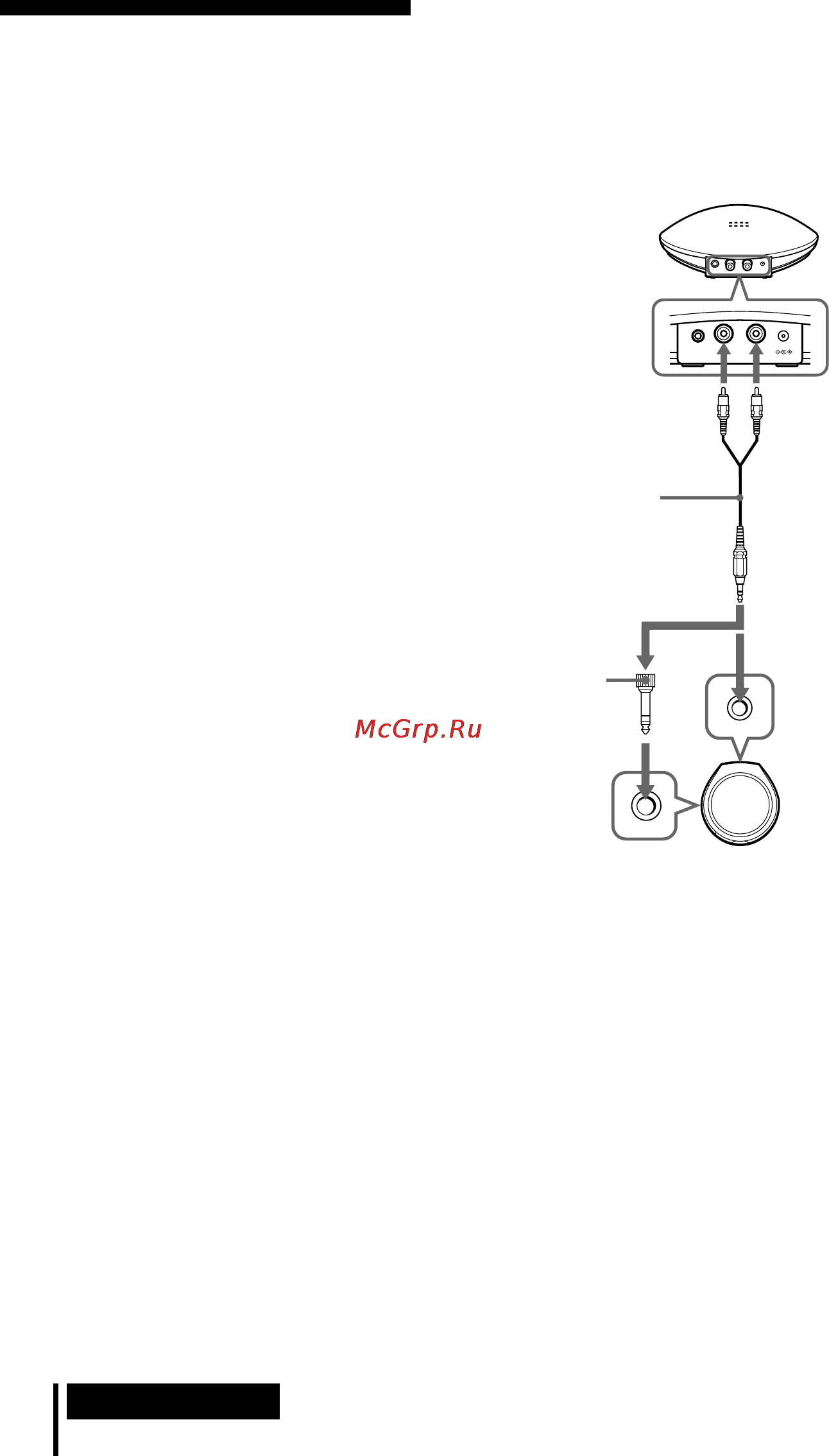 Sony MDR-IF140K [6/40] Connect the transmitter to an audio video component