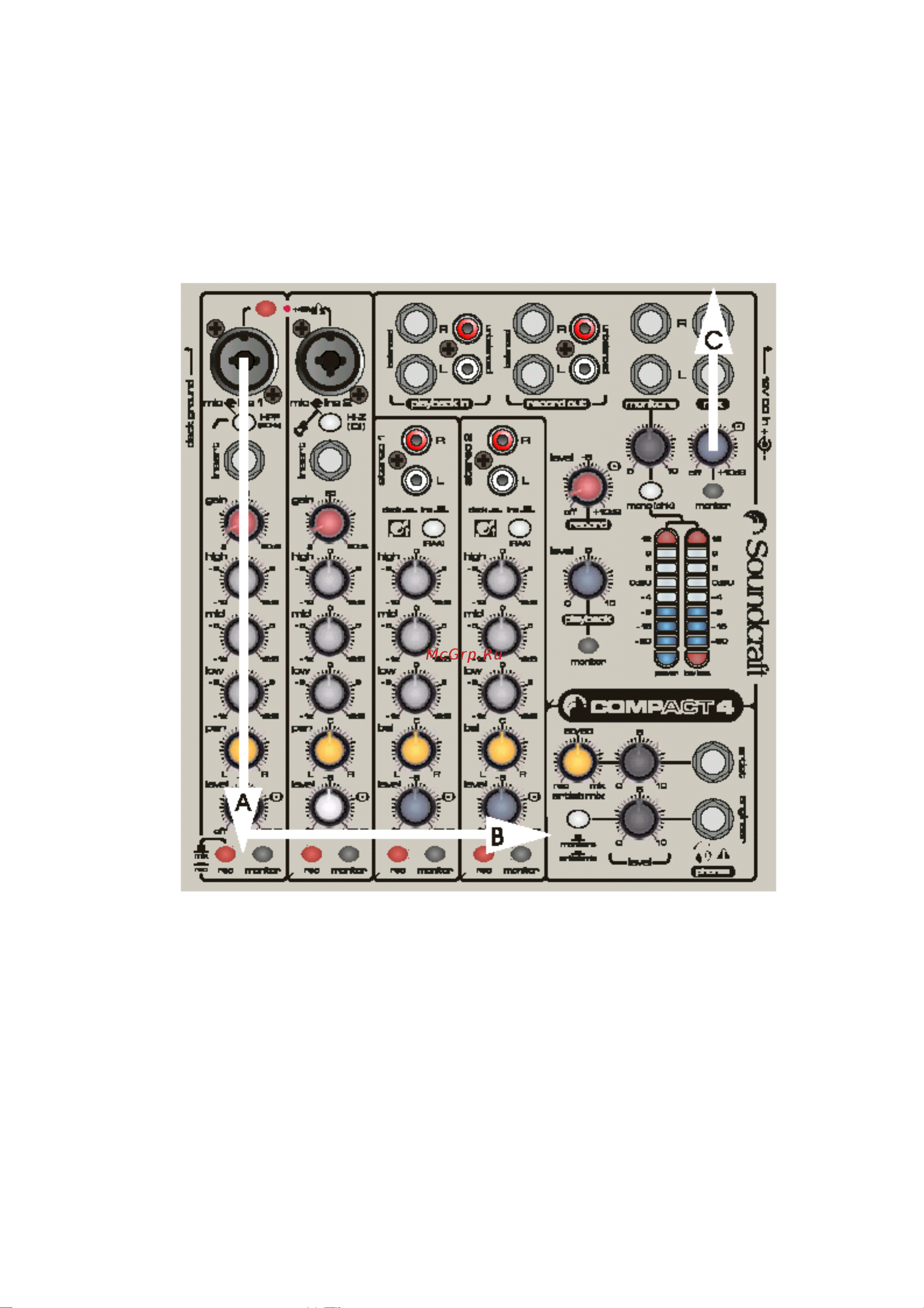 Soundcraft COMPACT 10 [16/44] Траектория аудио микширования