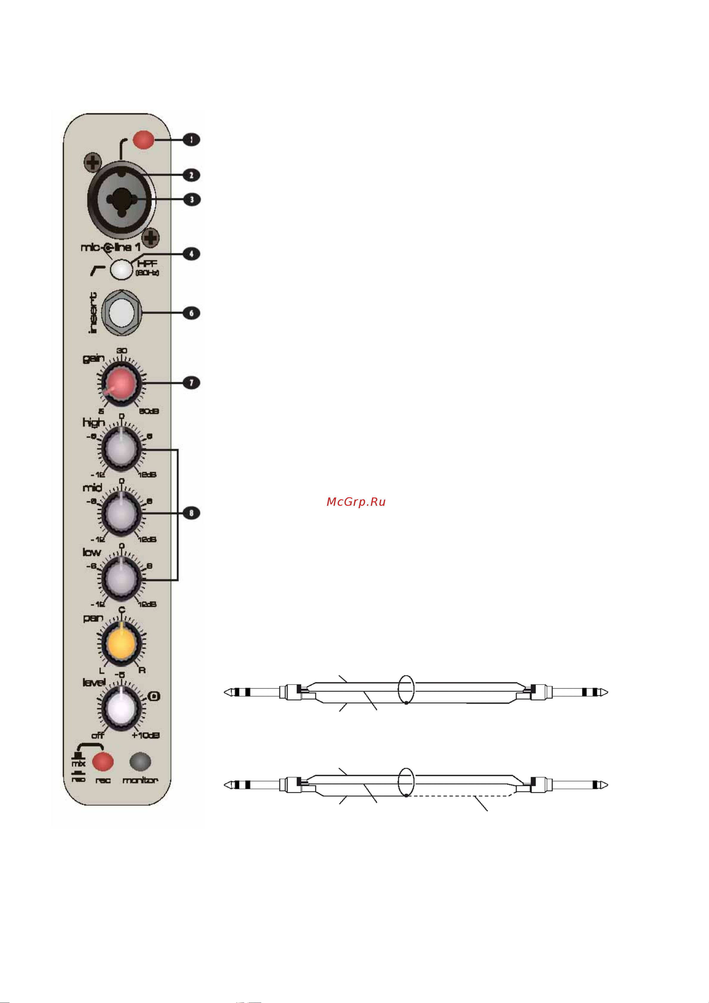 Soundcraft COMPACT 10 [22/44] Моно фонические входные каналы mono input channels