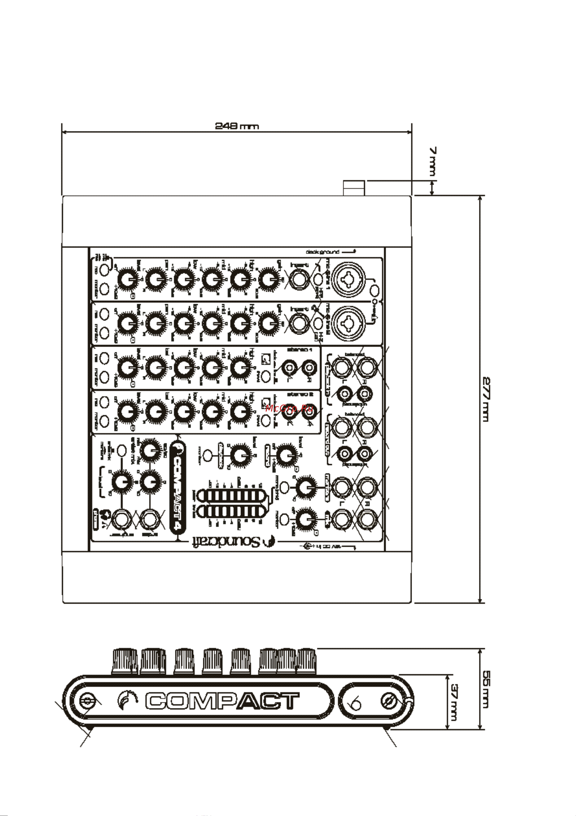 Soundcraft Compact 4 [37/44] Compact 4 размеры