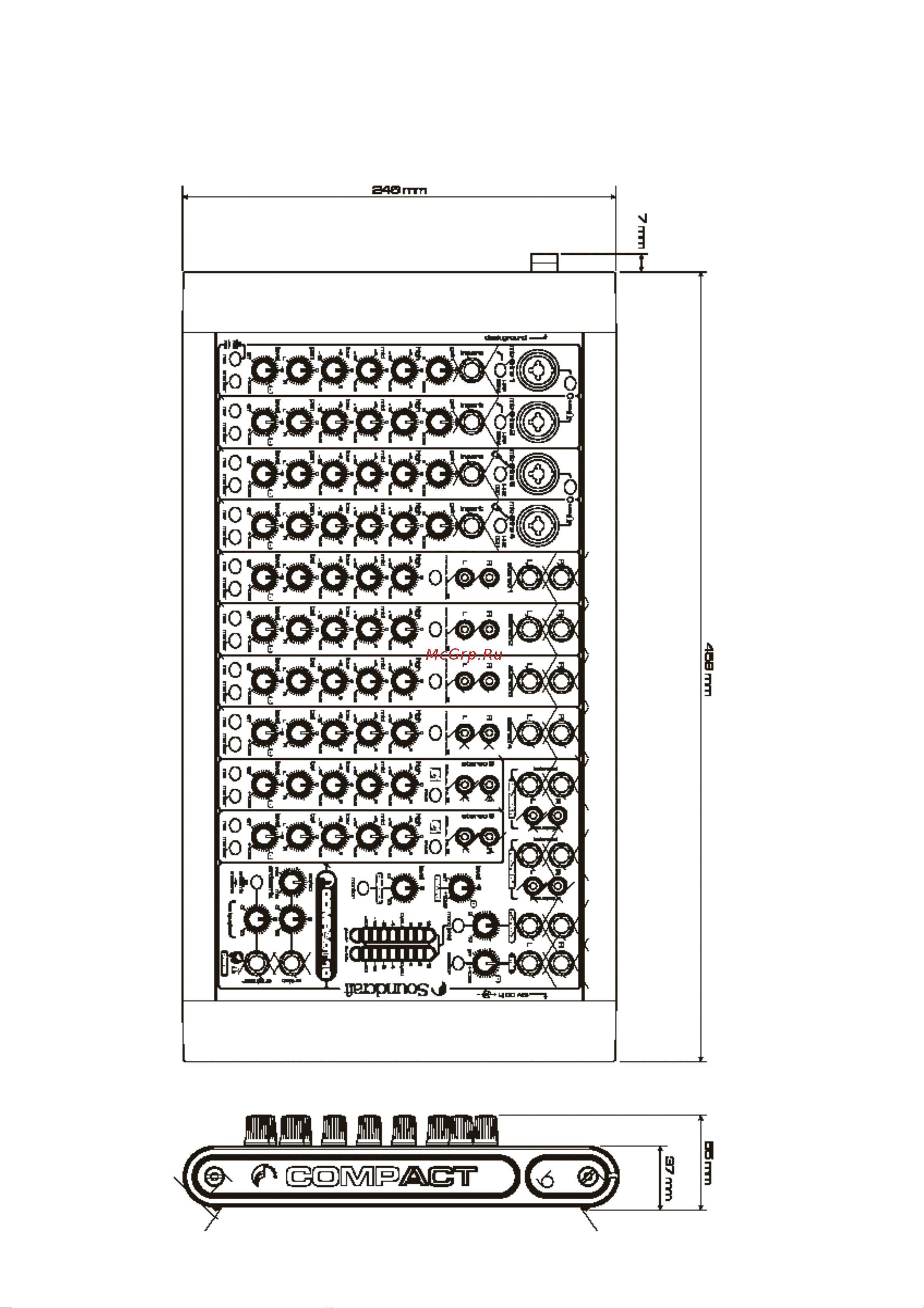 Soundcraft COMPACT 10 [38/44] Compact 10 размеры