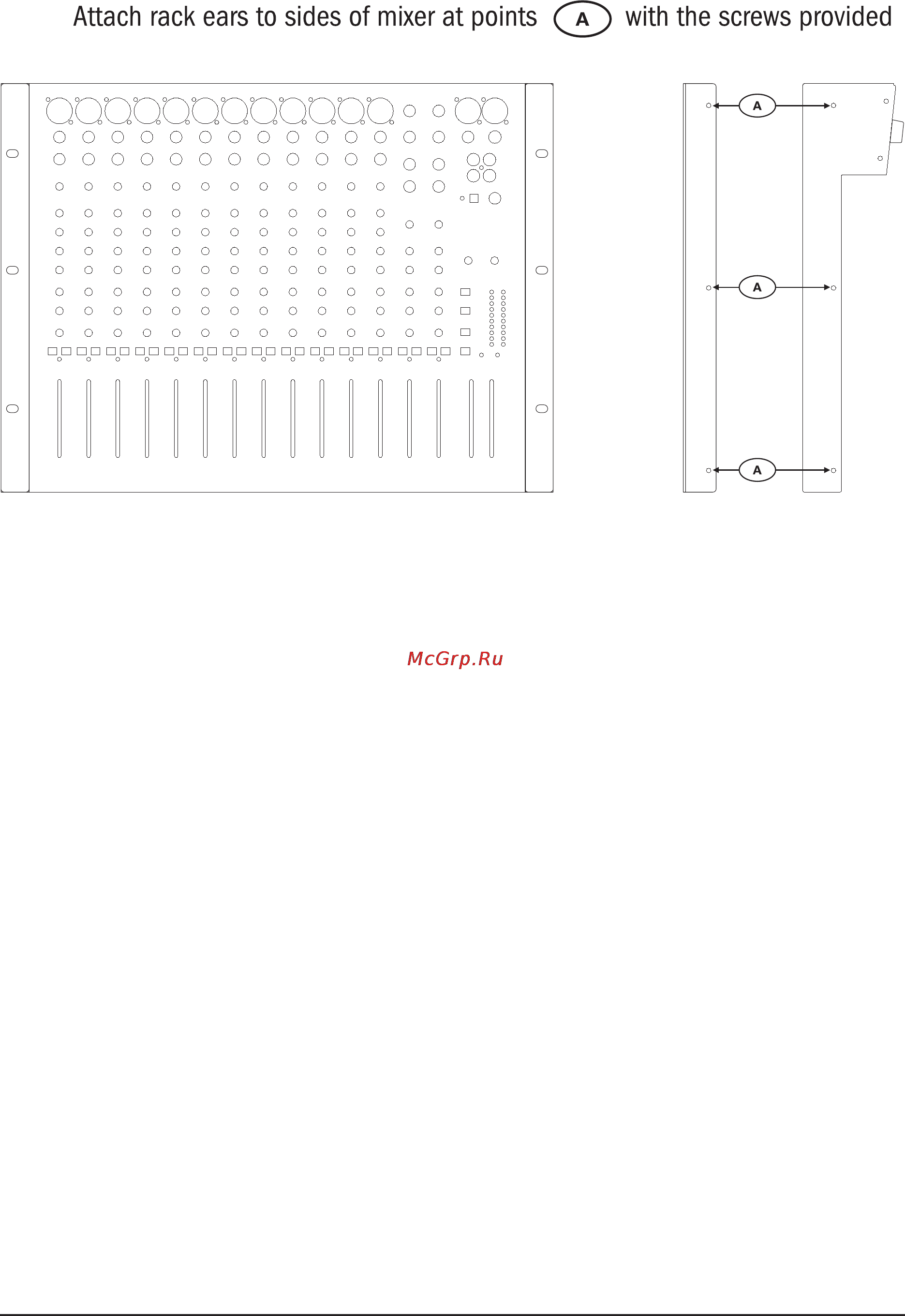 Soundcraft EPM6 [24/36] Fitting optional rackmount ears