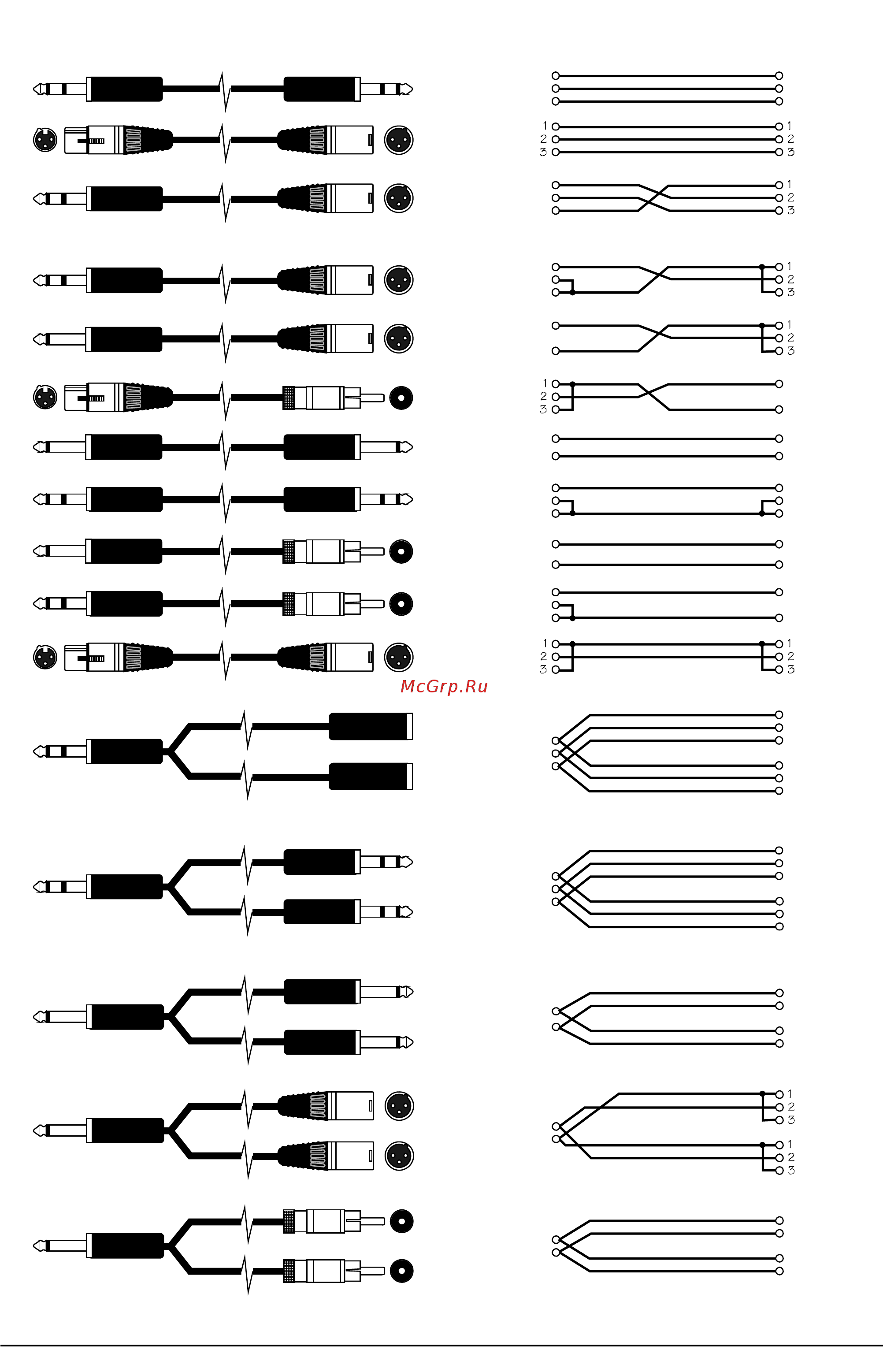 Soundcraft M4 [11/12] Коммутационные кабели