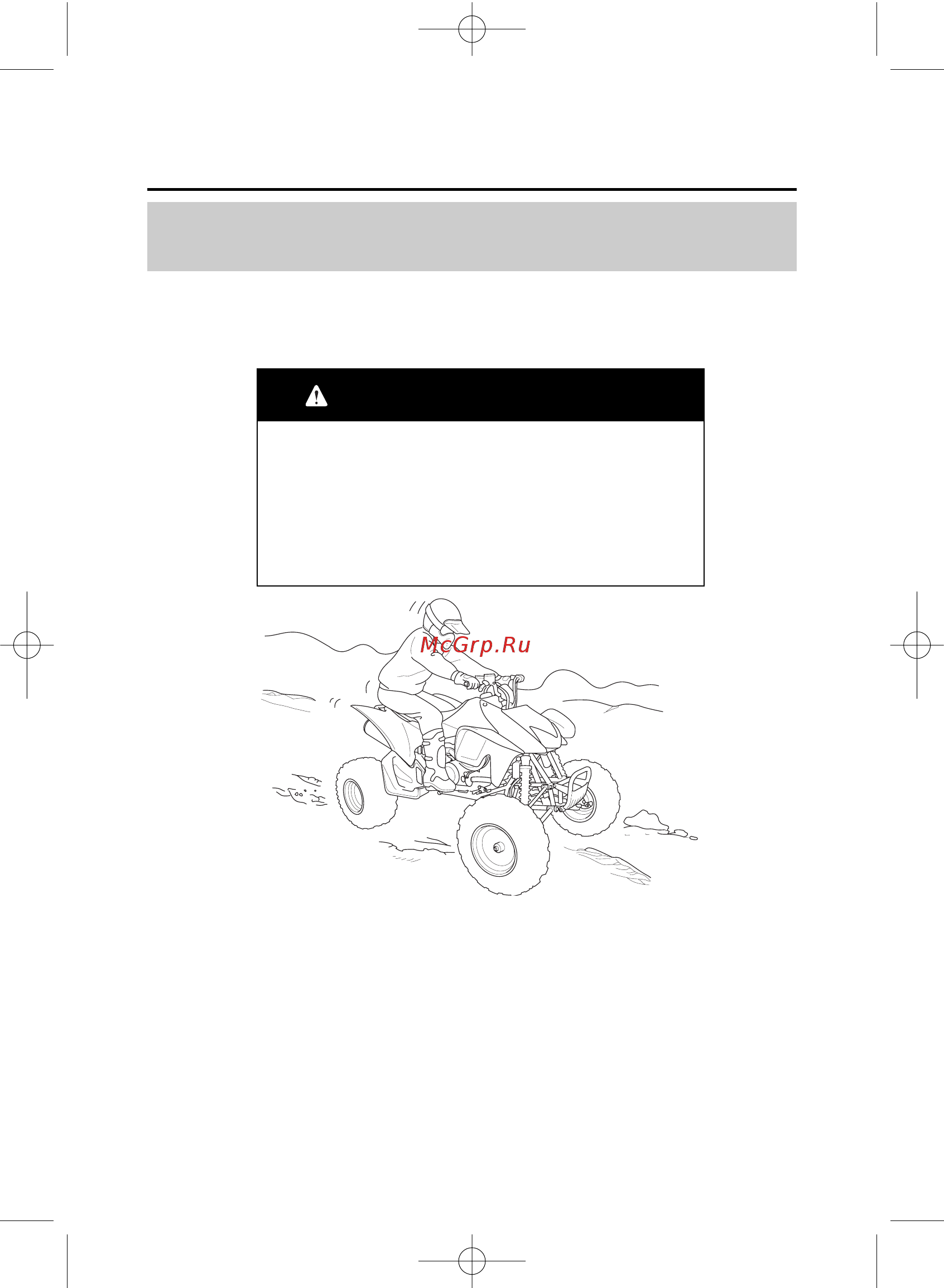 Honda TRX 450 R [68/210] Предостережение