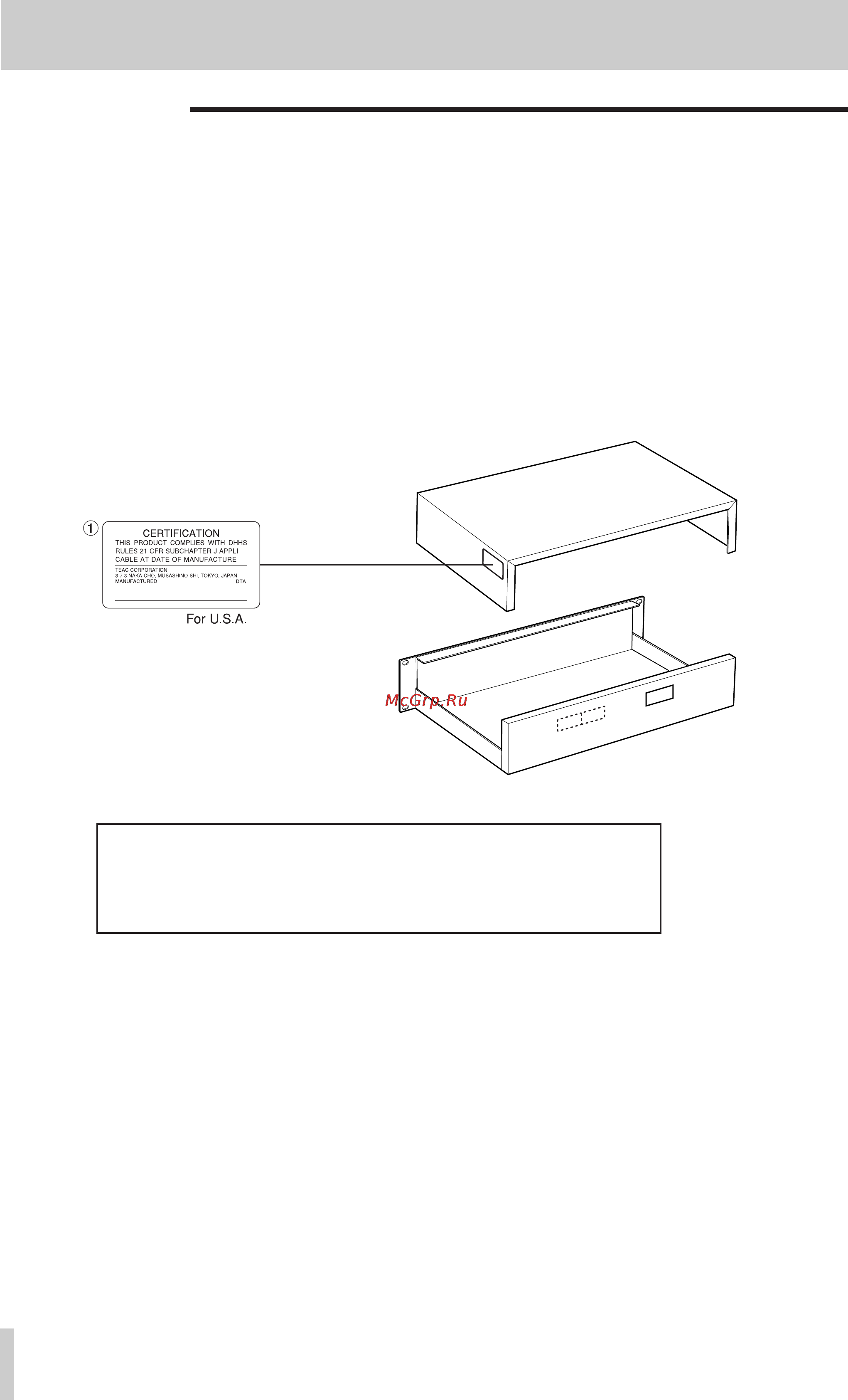 Tascam CD-X1700 [4/48] Safety information