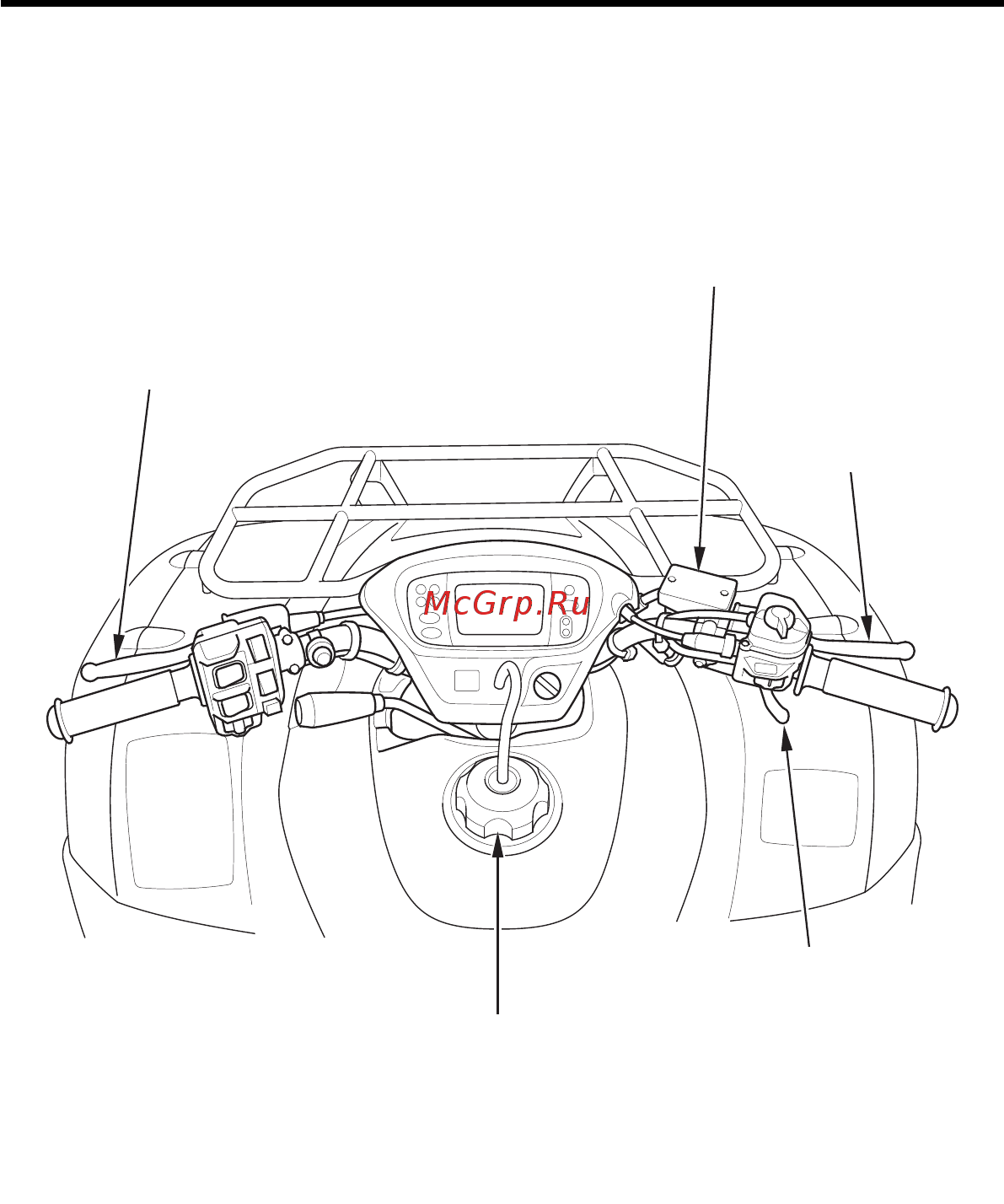 Honda TRX680FA (2005-2011) [114/235] Техническое обслуживание расположение частей и механизмов