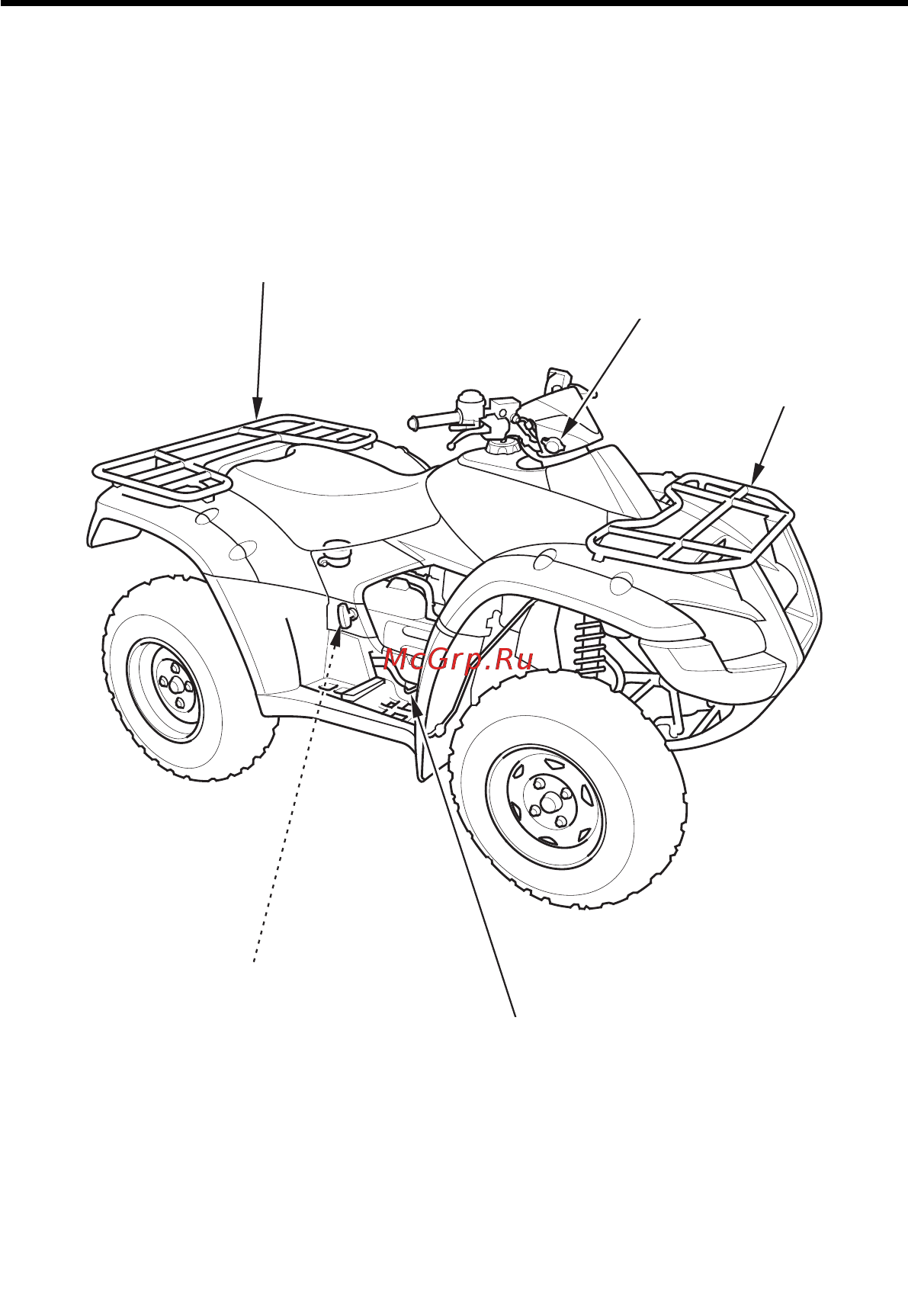 Honda TRX680FA (2005-2011) [21/235] Расположение частей и механизмов
