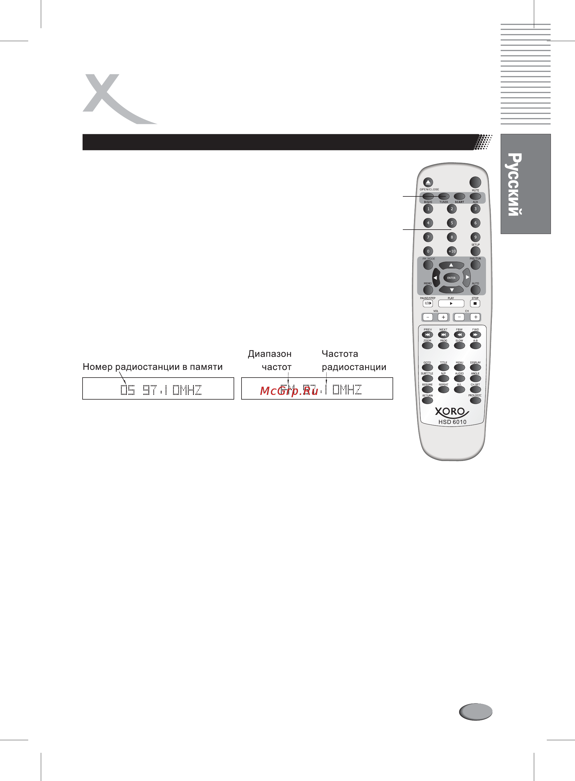 Xoro HSD 6010 [19/52] Использование радио тюнера