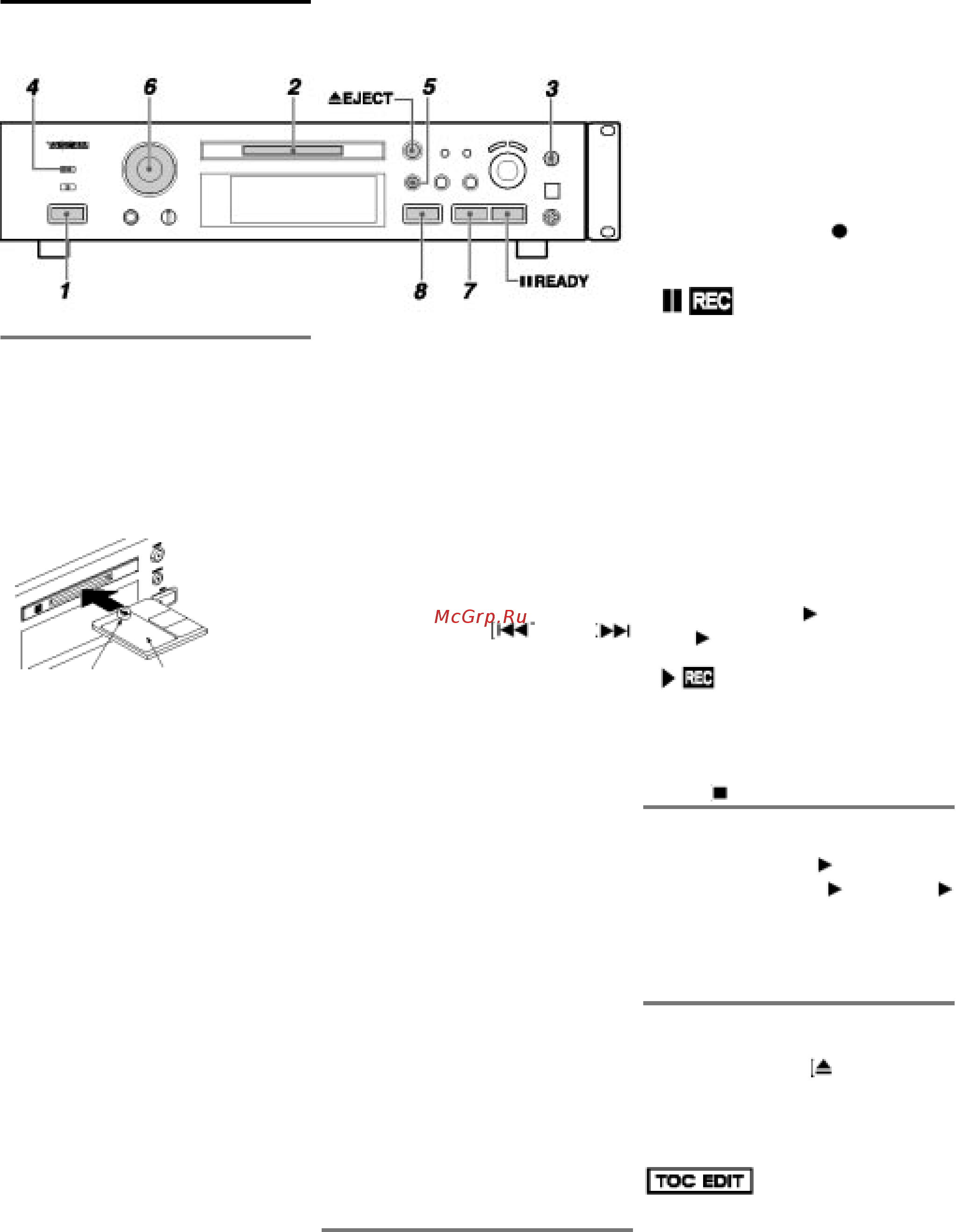Tascam MD-350 [8/23] Çàïèñü