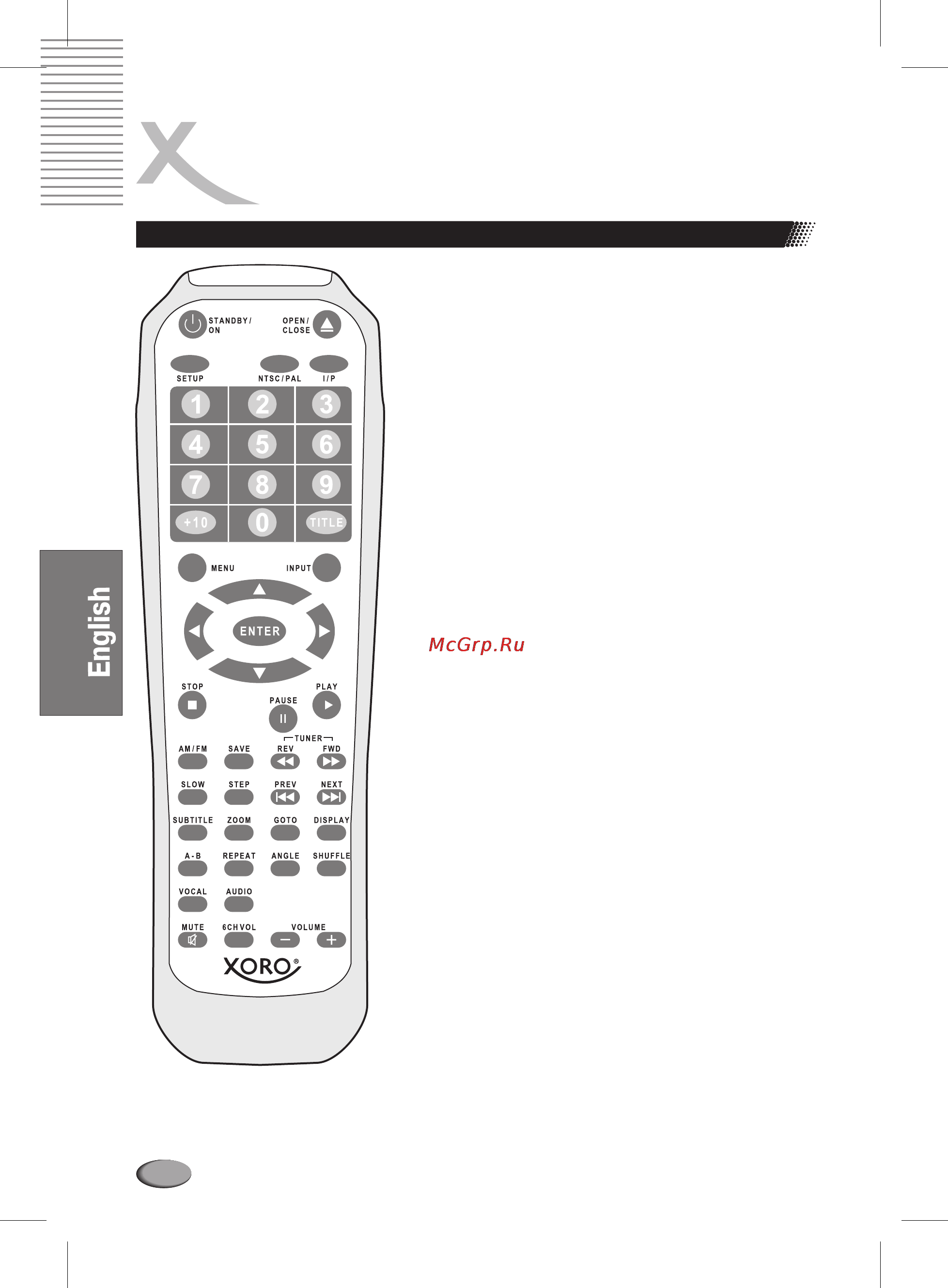 Xoro HSD 6000 [120/168] Outputs and control elements