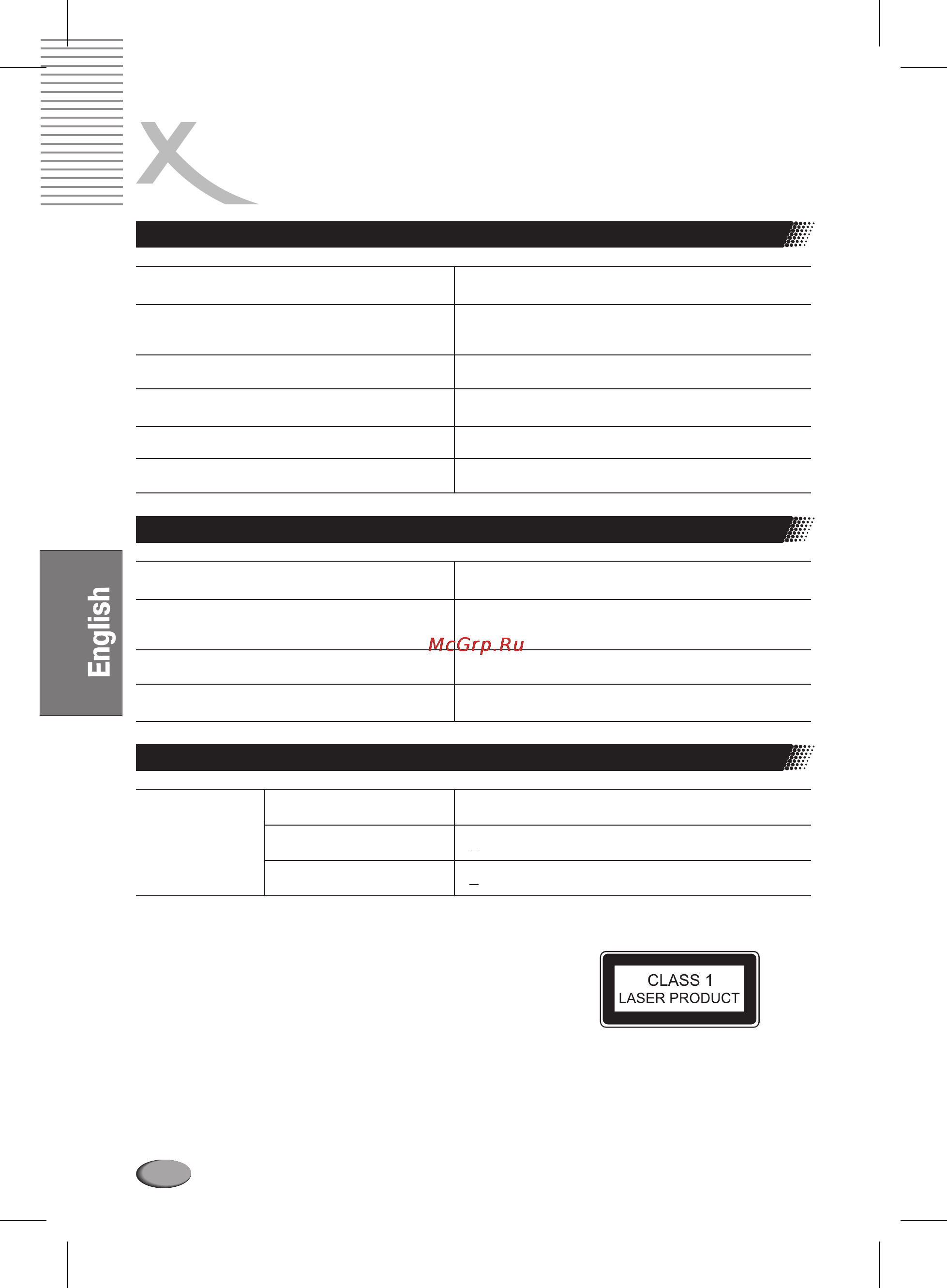 Xoro HSD 6000 [162/168] Specifications