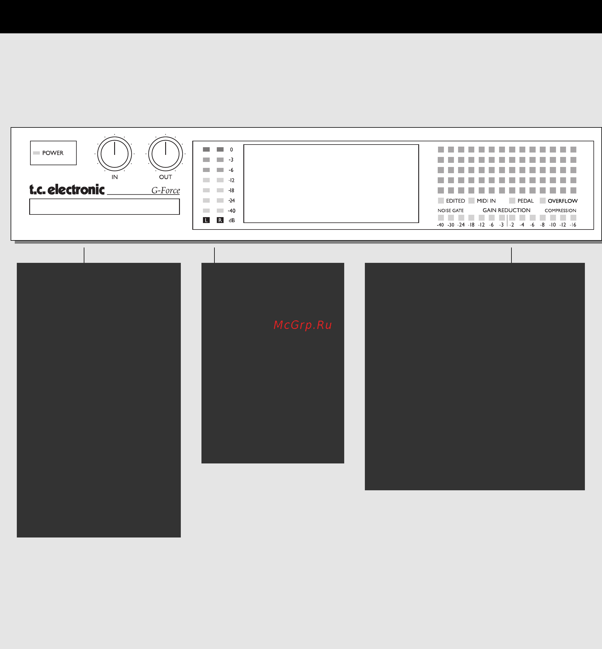 Tc Electronic G-FORCE [10/63] The front panel