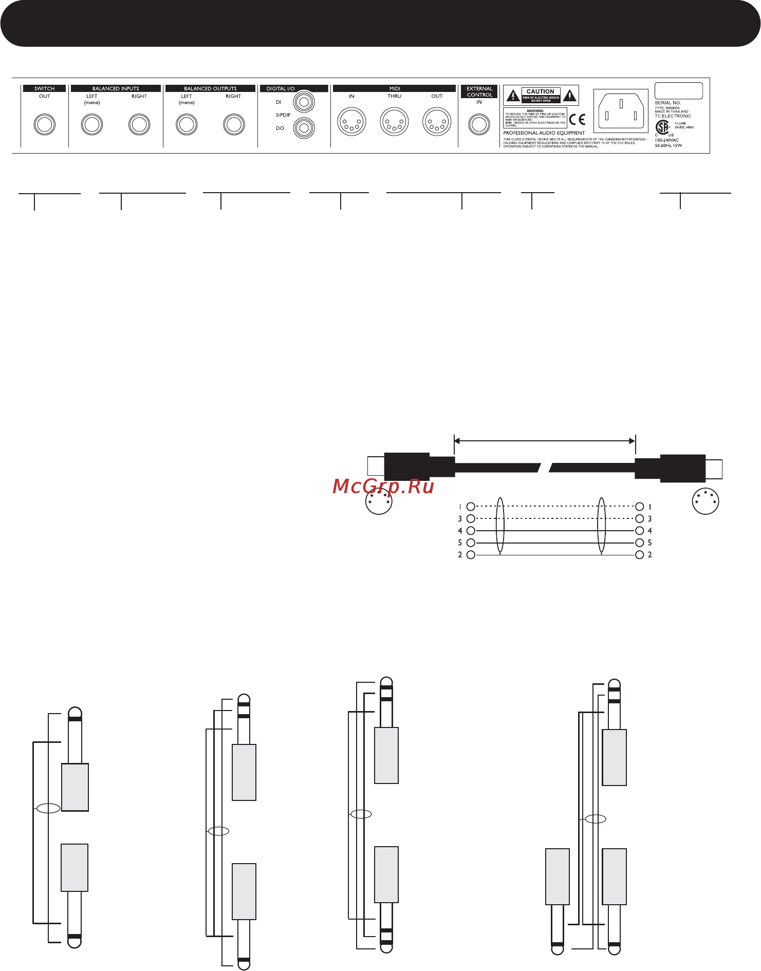 Tc Electronic G-MAJOR [10/52] Rear panel