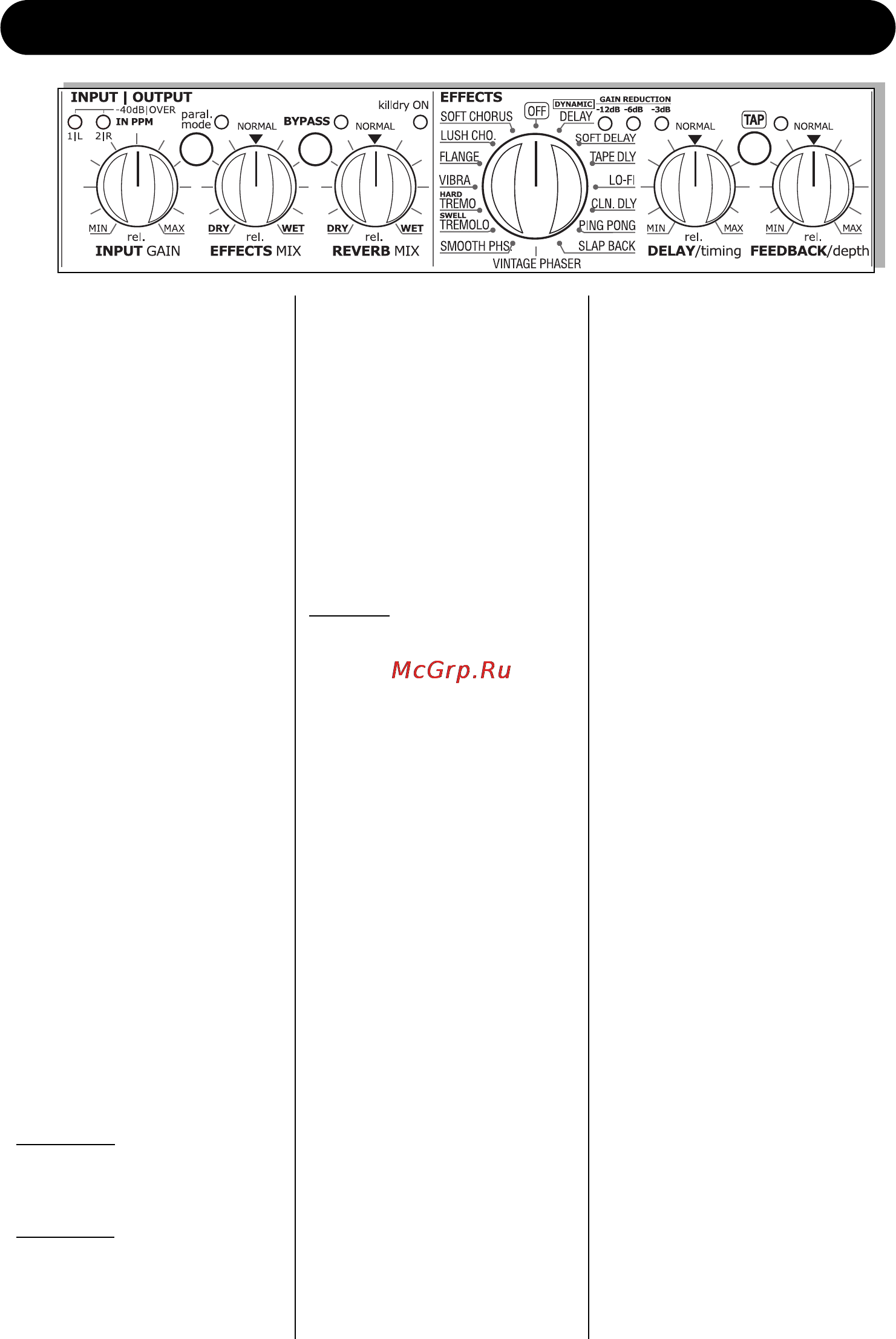 Tc Electronic G-SHARP [8/31] Front panel overview