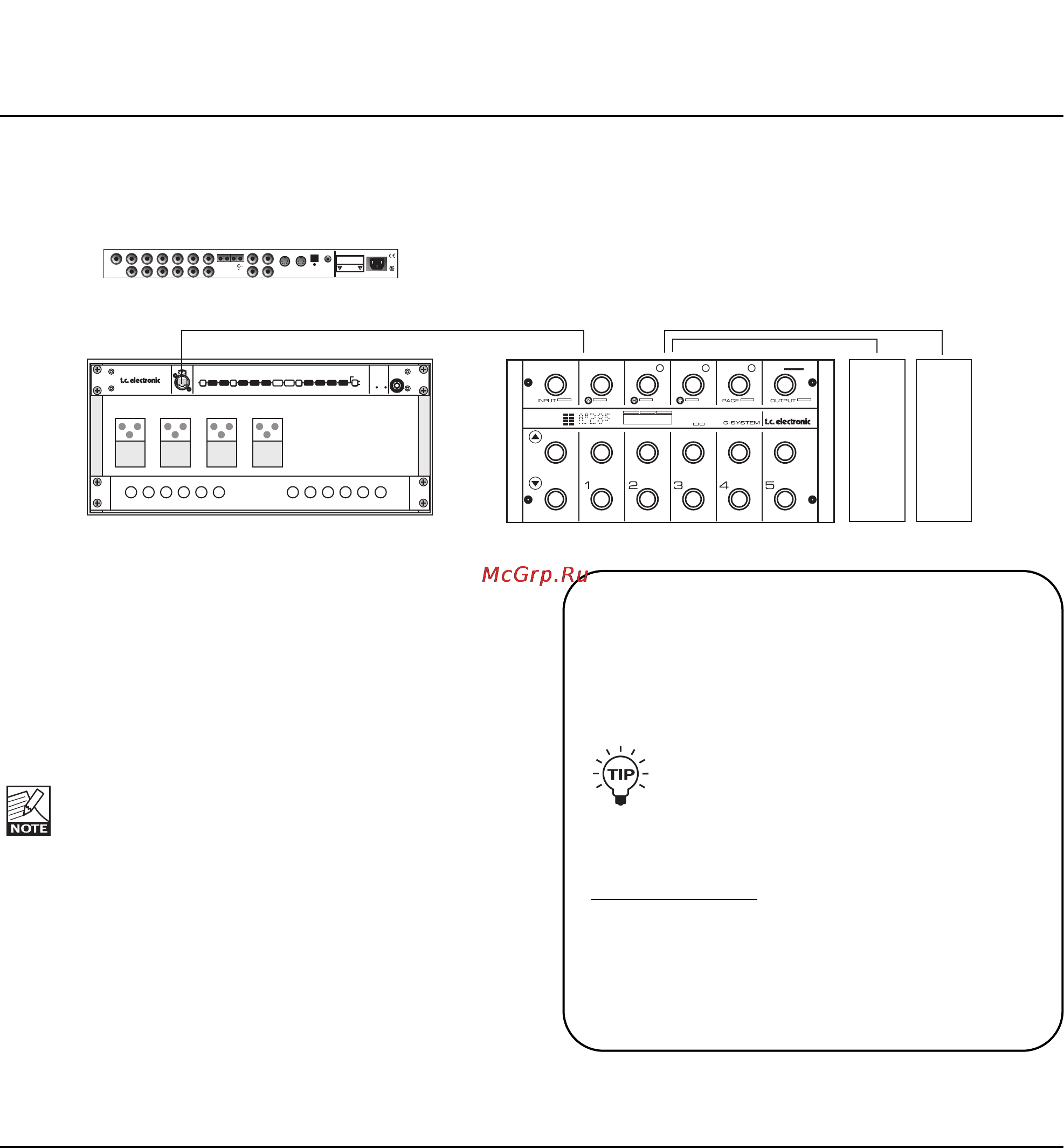 Tc Electronic G-SYSTEM [30/80] Typical setups