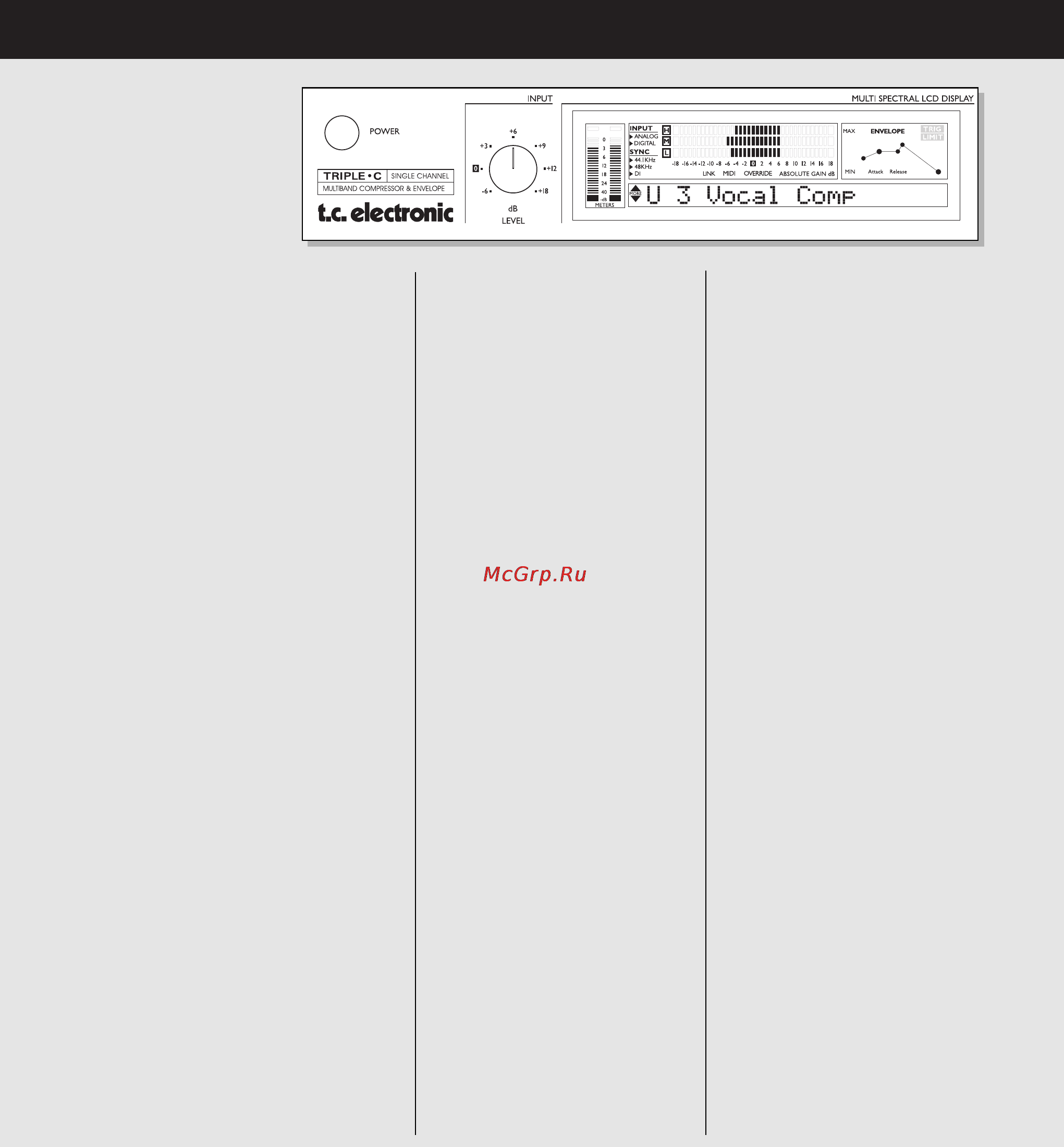 Tc Electronic TRIPLE-C STEREO [6/31] Front panel