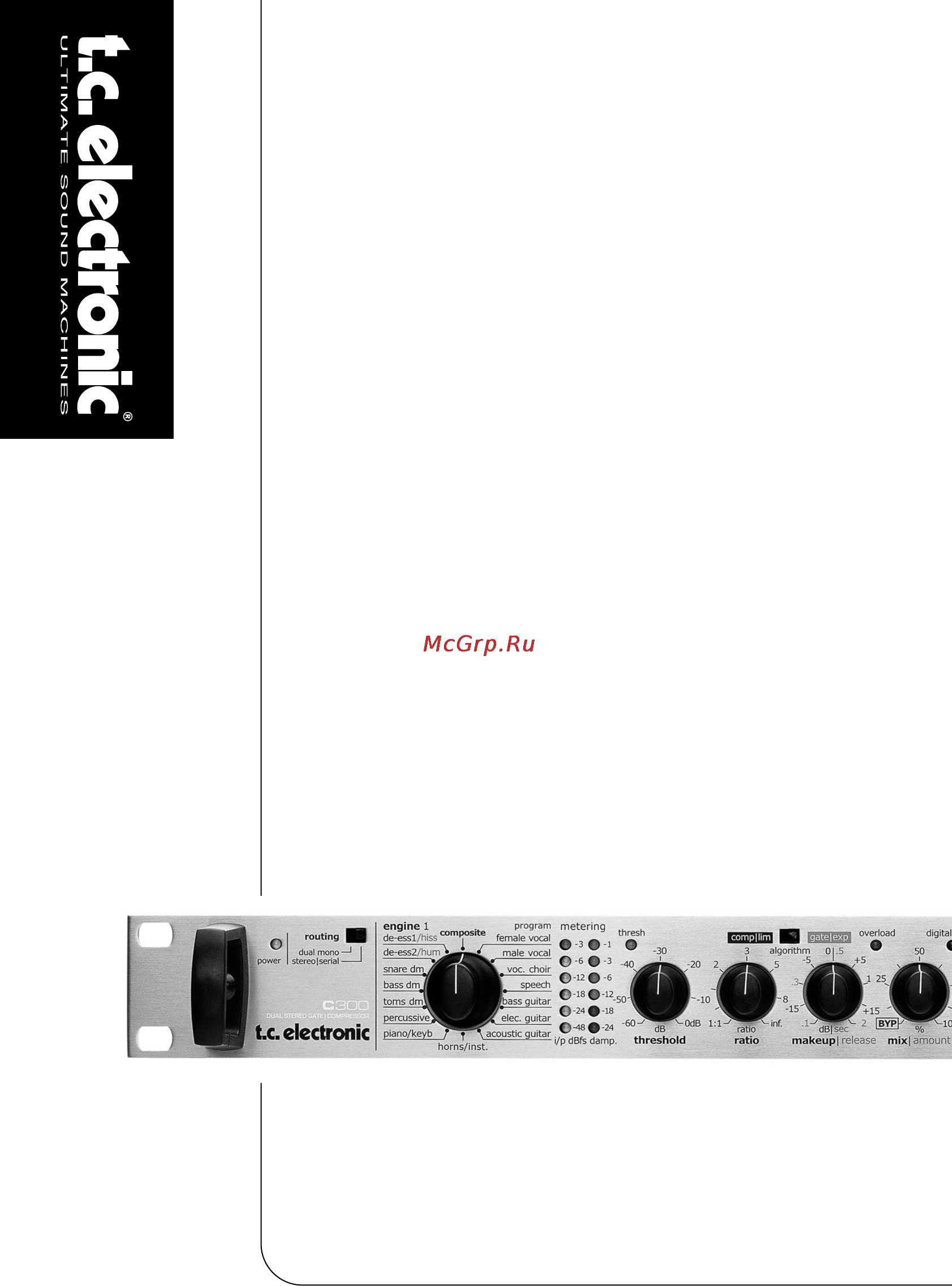 Tc Electronic C300 Инструкция по эксплуатации онлайн