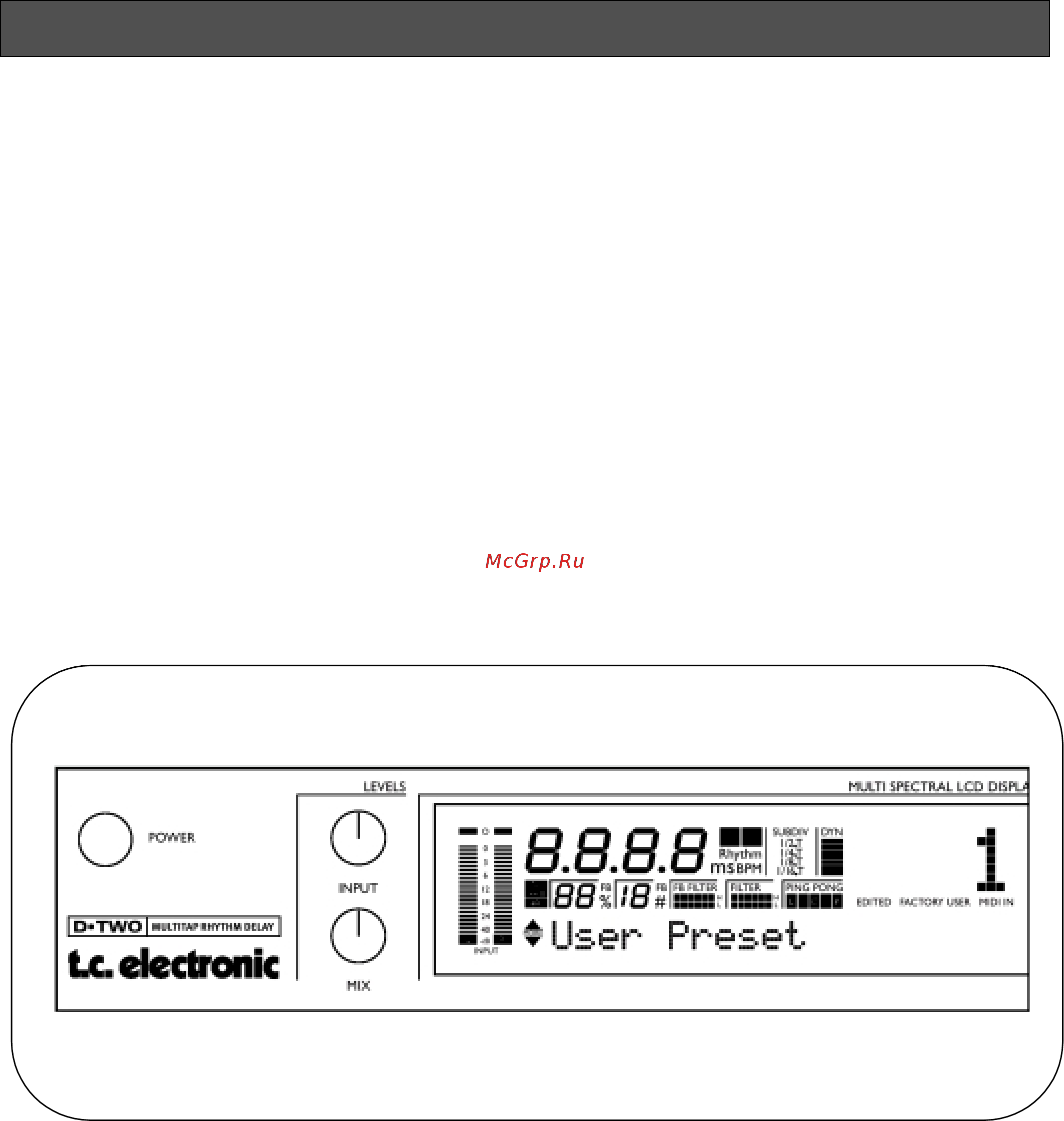 Tc Electronic D-TWO [5/28] Предисловие